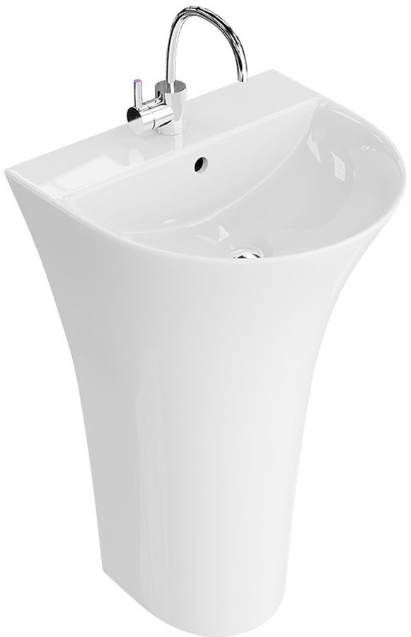 LaVita Pera mosdótál 45.5x41.5 cm félkör alakú térben álló fehér 5900378334385