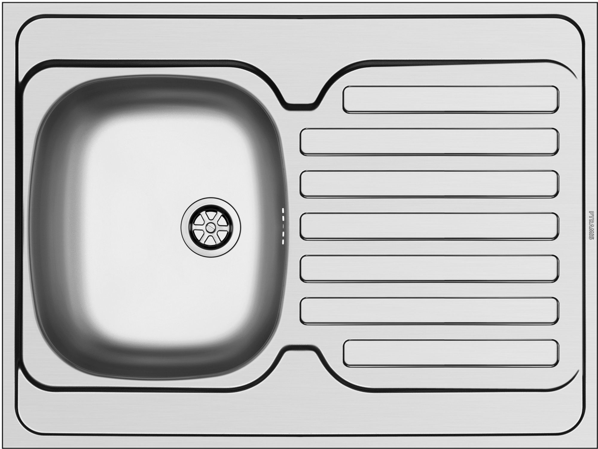 Pyramis Intl acél mosogató 80x60 cm 100106903