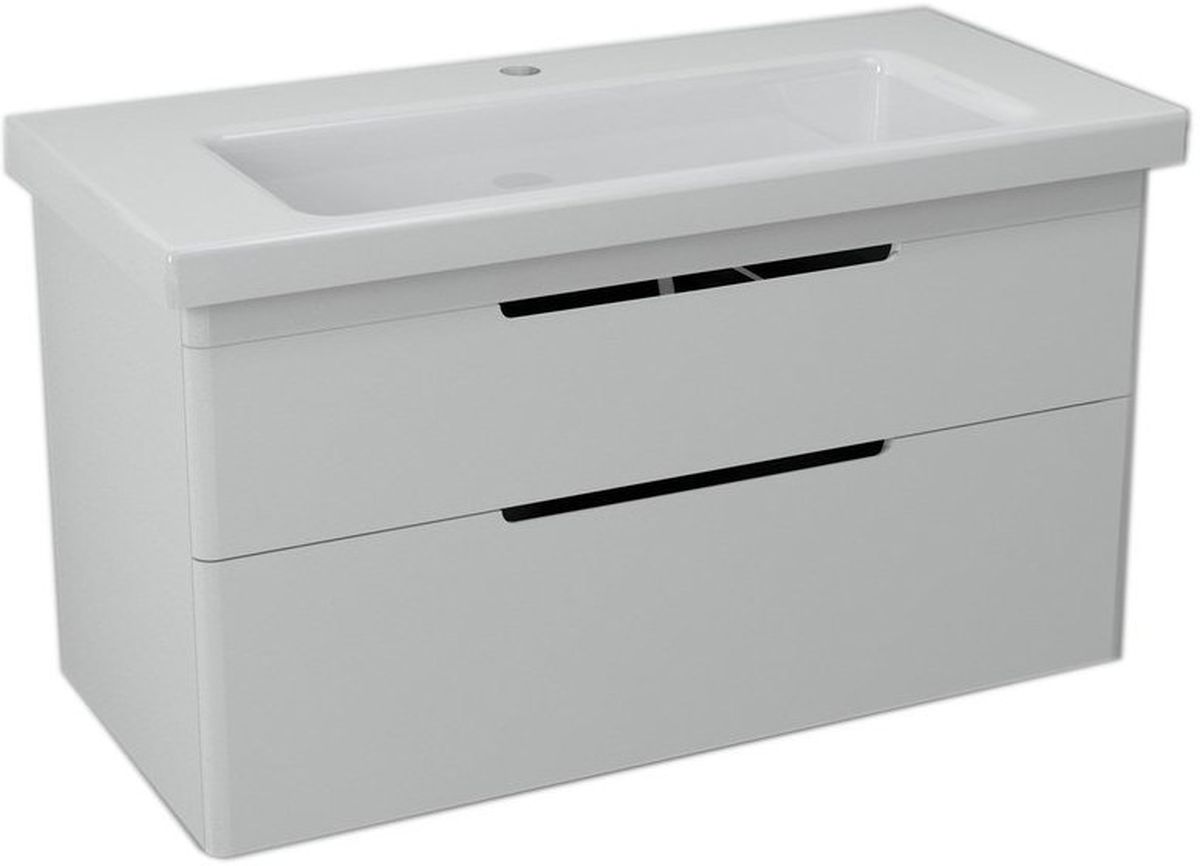 Sapho Ella szekrény 95.7x42.8x55 cm mosdókagyló alá akasztható fehér EL100-3030