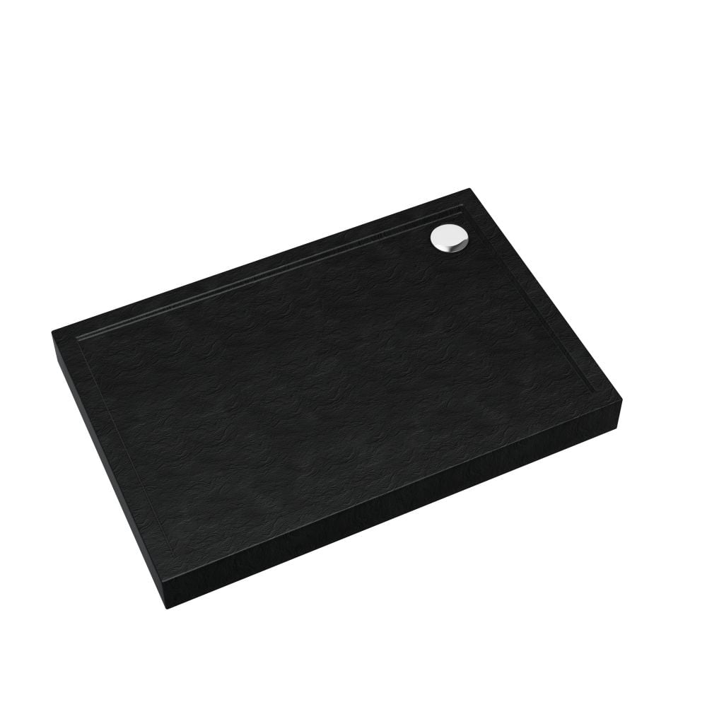 Schedline Cameron Black Stone téglalap alakú zuhanytálca 100x80 cm fekete 3ST.C1P-80100/C/ST