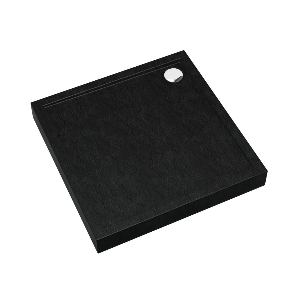 Schedline Cameron Black Stone négyzet alakú zuhanytálca 90x90 cm fekete 3ST.C1K-9090/C/ST