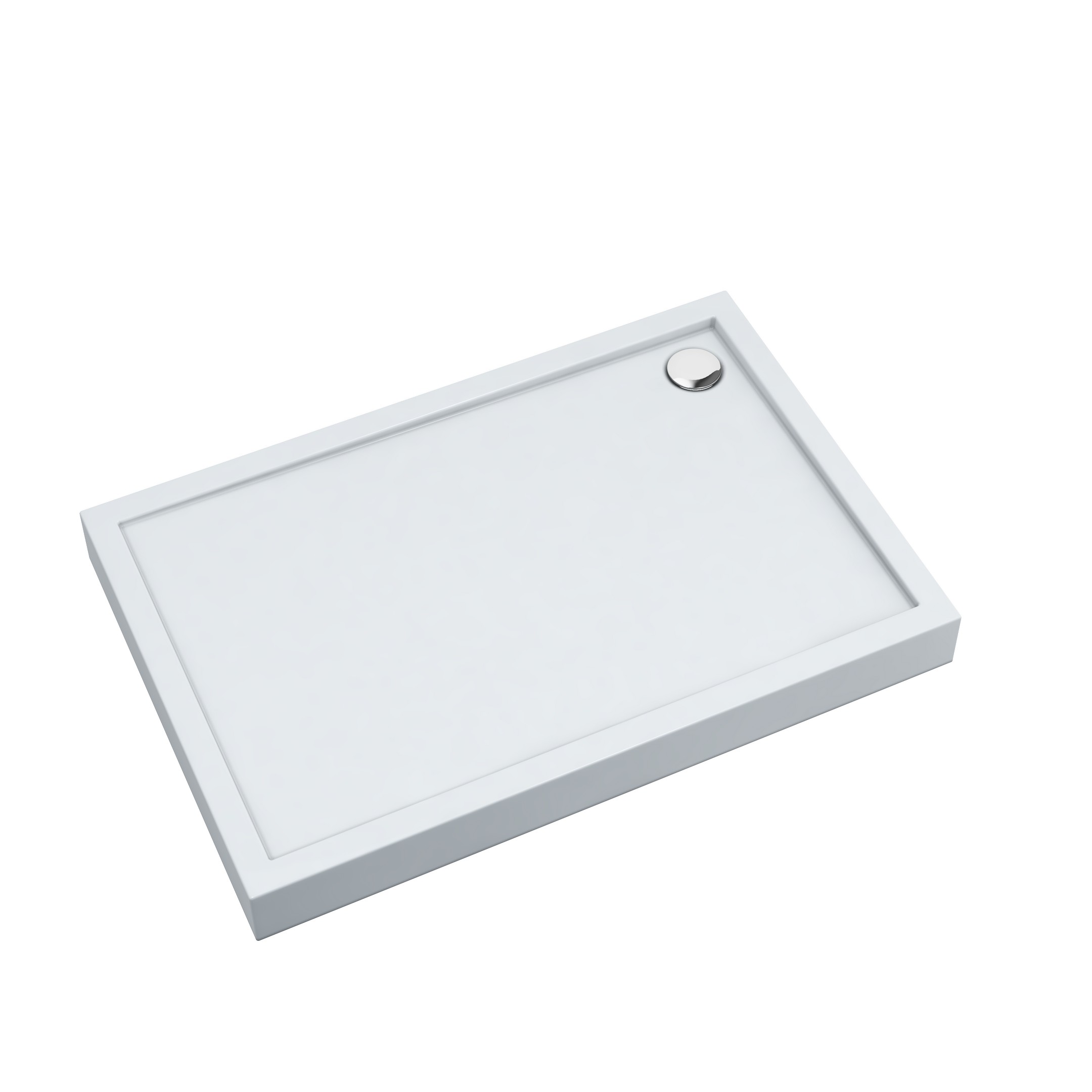 Schedline Cameron Smooth White téglalap alakú zuhanytálca 100x80 cm fehér 3ST.C1P-80100