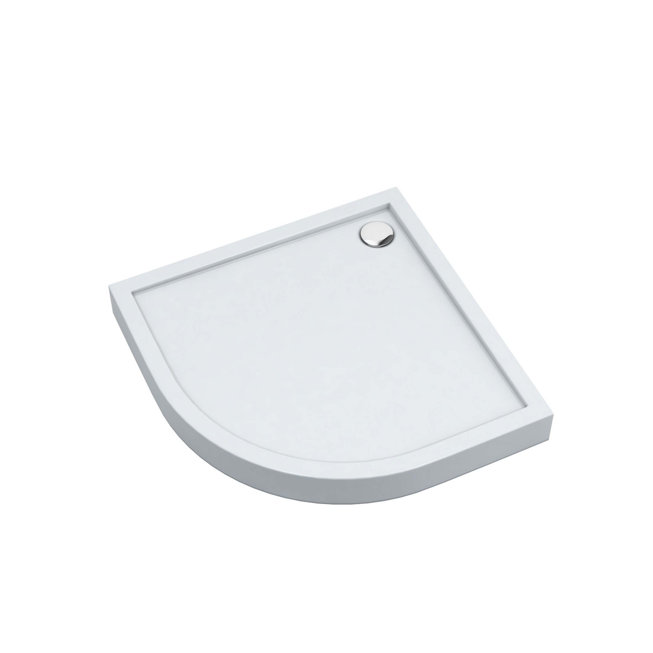 Schedline Cameron Smooth White félkör alakú zuhanytálca 80x80 cm fehér 3ST.C1O-8080