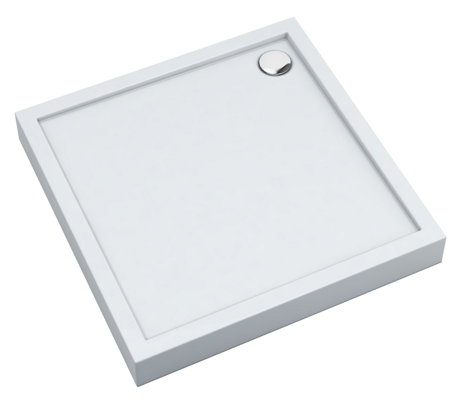 Schedline Cameron Smooth White négyzet alakú zuhanytálca 80x80 cm fehér 3ST.C1K-8080