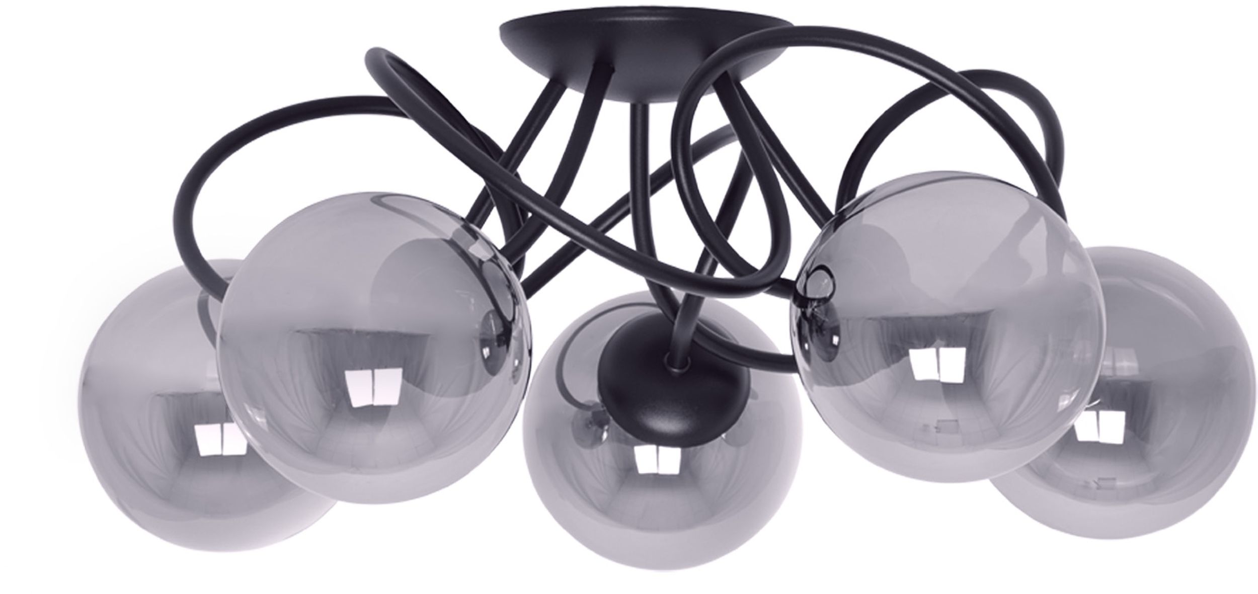 Kaja Rubi mennyezeti lámpa 5x40 W fekete-grafit K-5117