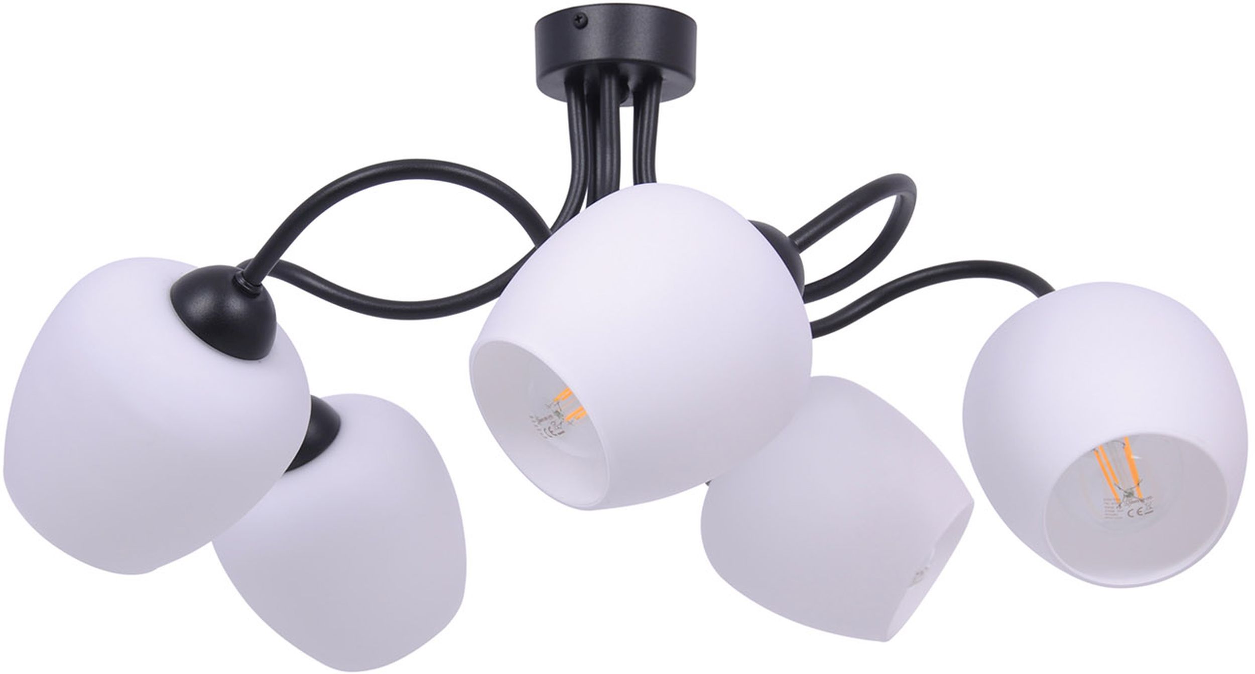 Kaja Bella mennyezeti lámpa 5x60 W fehér-fekete K-5186