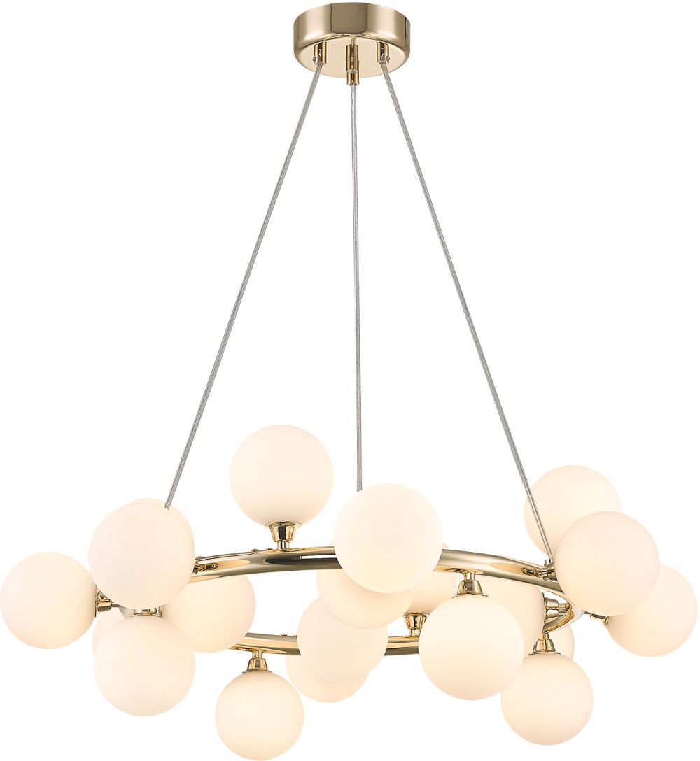 Zuma Line Bobo függőlámpa több mint 6x28 W fehér-arany P0462-20C-F7AA