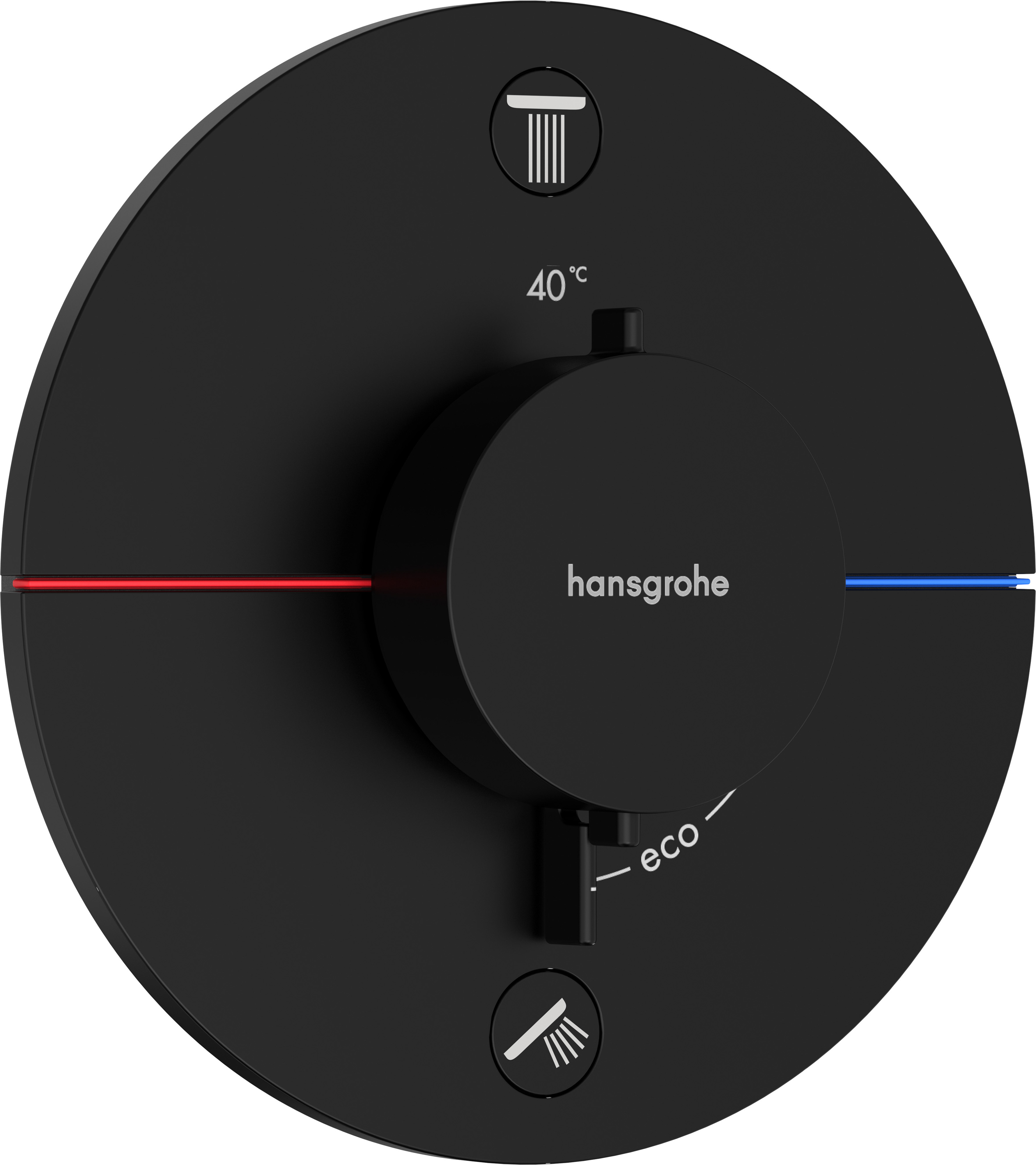 Hansgrohe ShowerSelect Comfort S kád és zuhany csaptelep süllyesztett z termosztáttal fekete 15556670