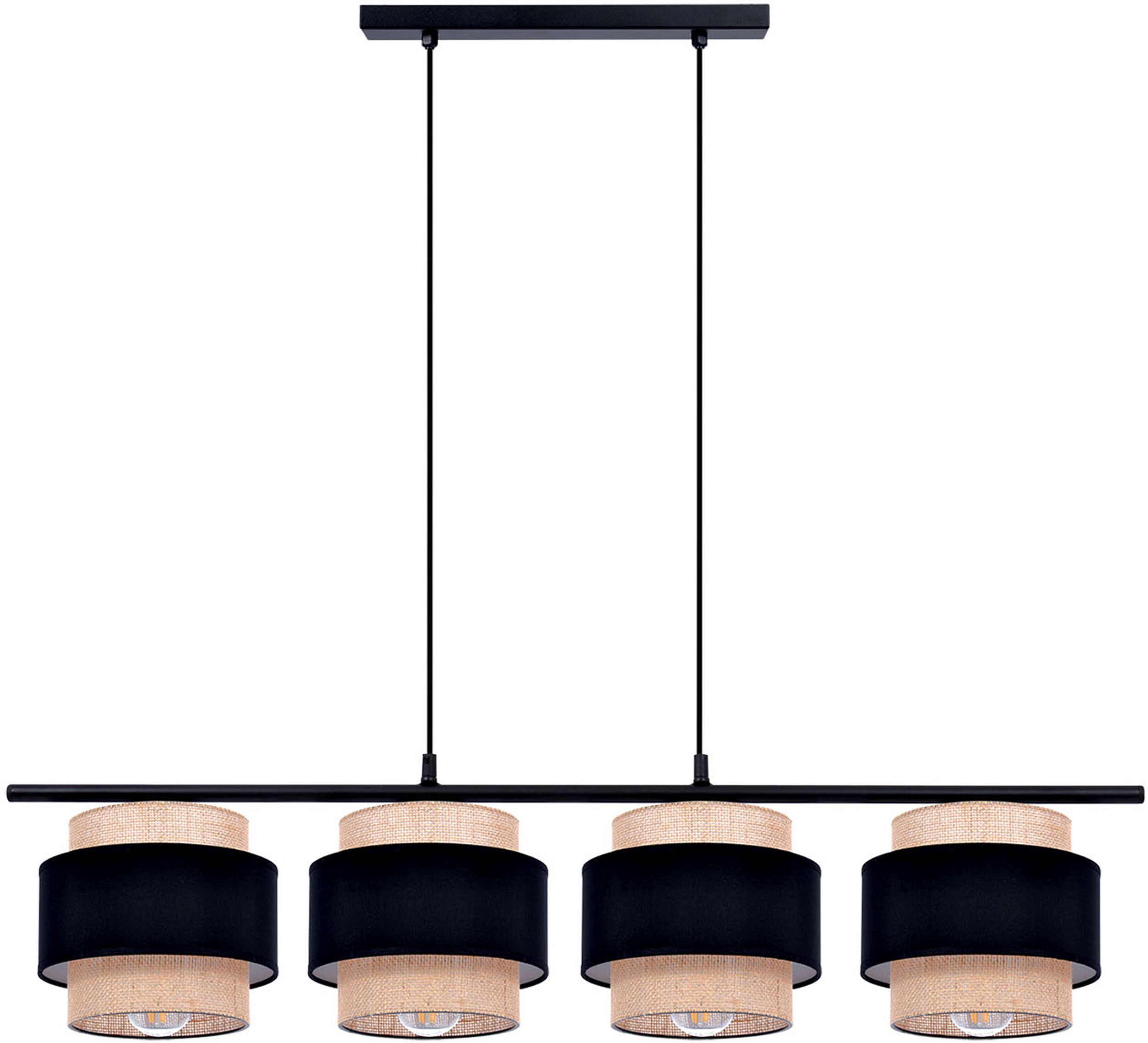 Kaja Gato függőlámpa 4x40 W fekete-bézs K-5233