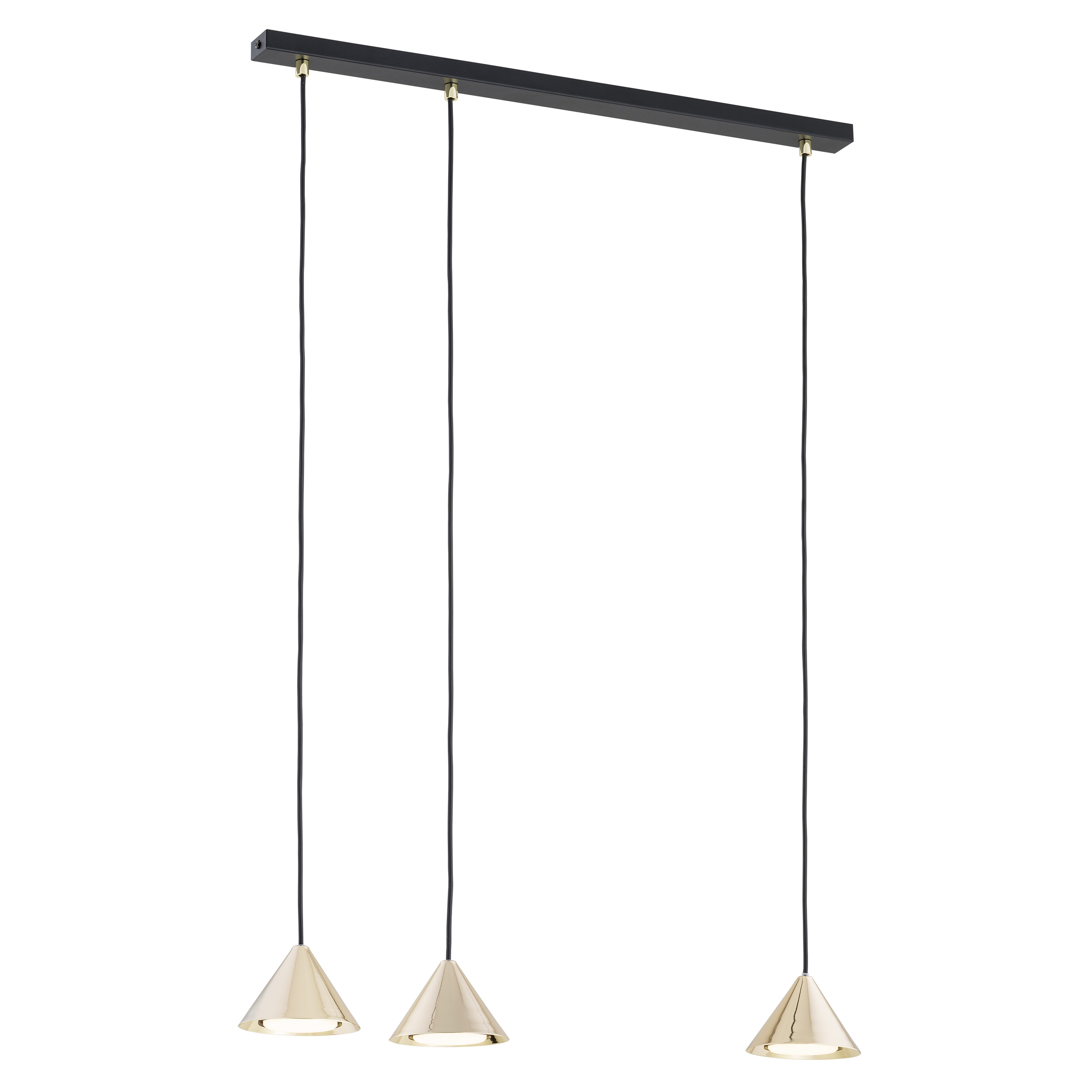 Emibig Elit függőlámpa 3x12 W fekete-arany 1329/3