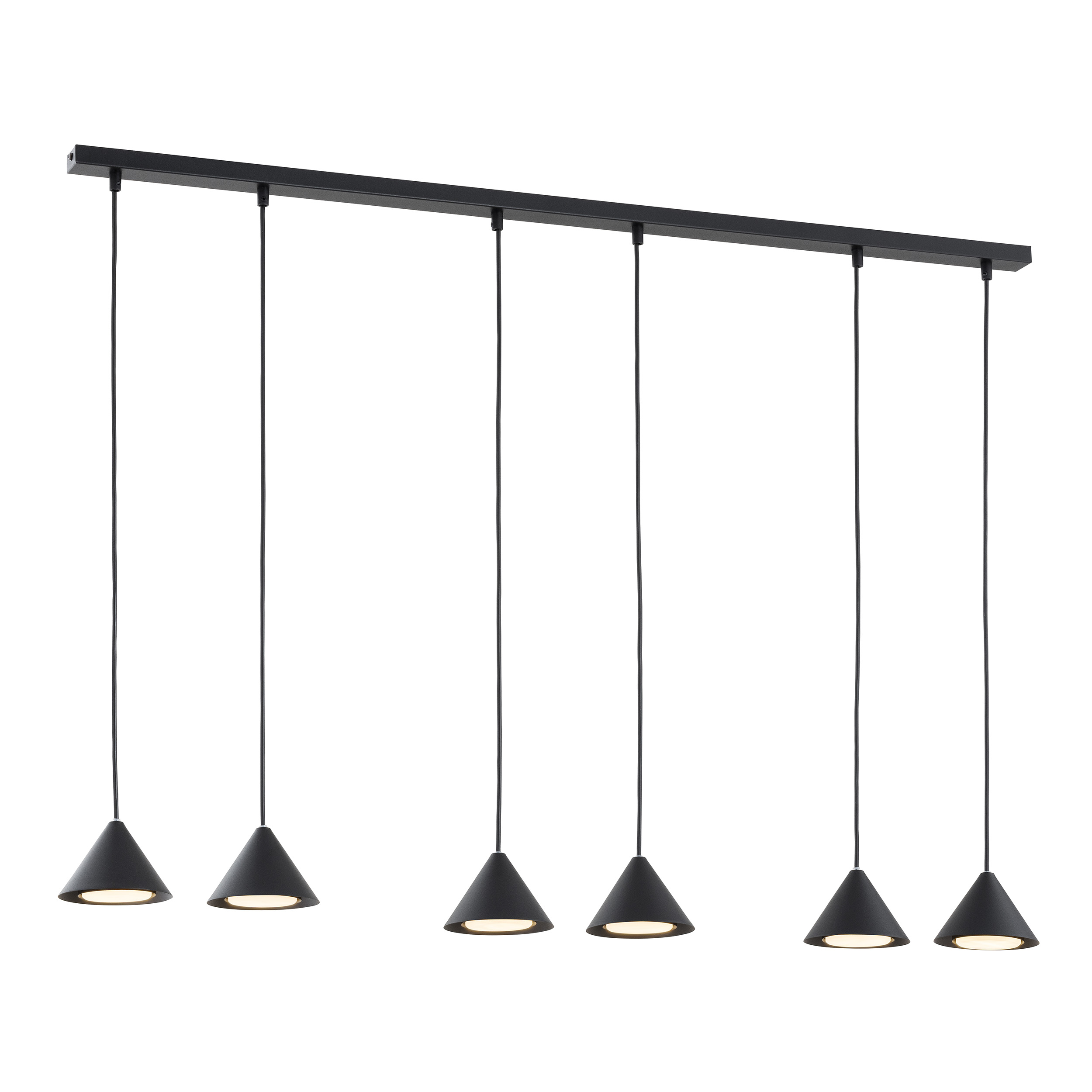 Emibig Elit függőlámpa 6x12 W fekete 1330/6