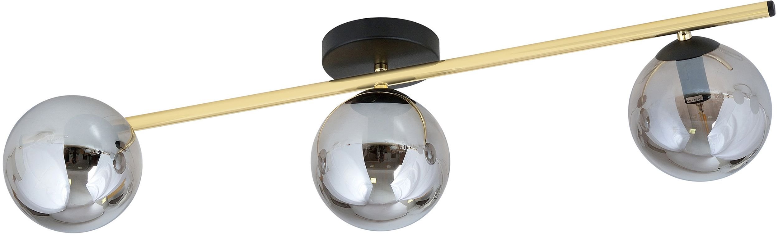 Emibig Splendi mennyezeti lámpa 3x10 W fekete-arany-grafit 1246/3