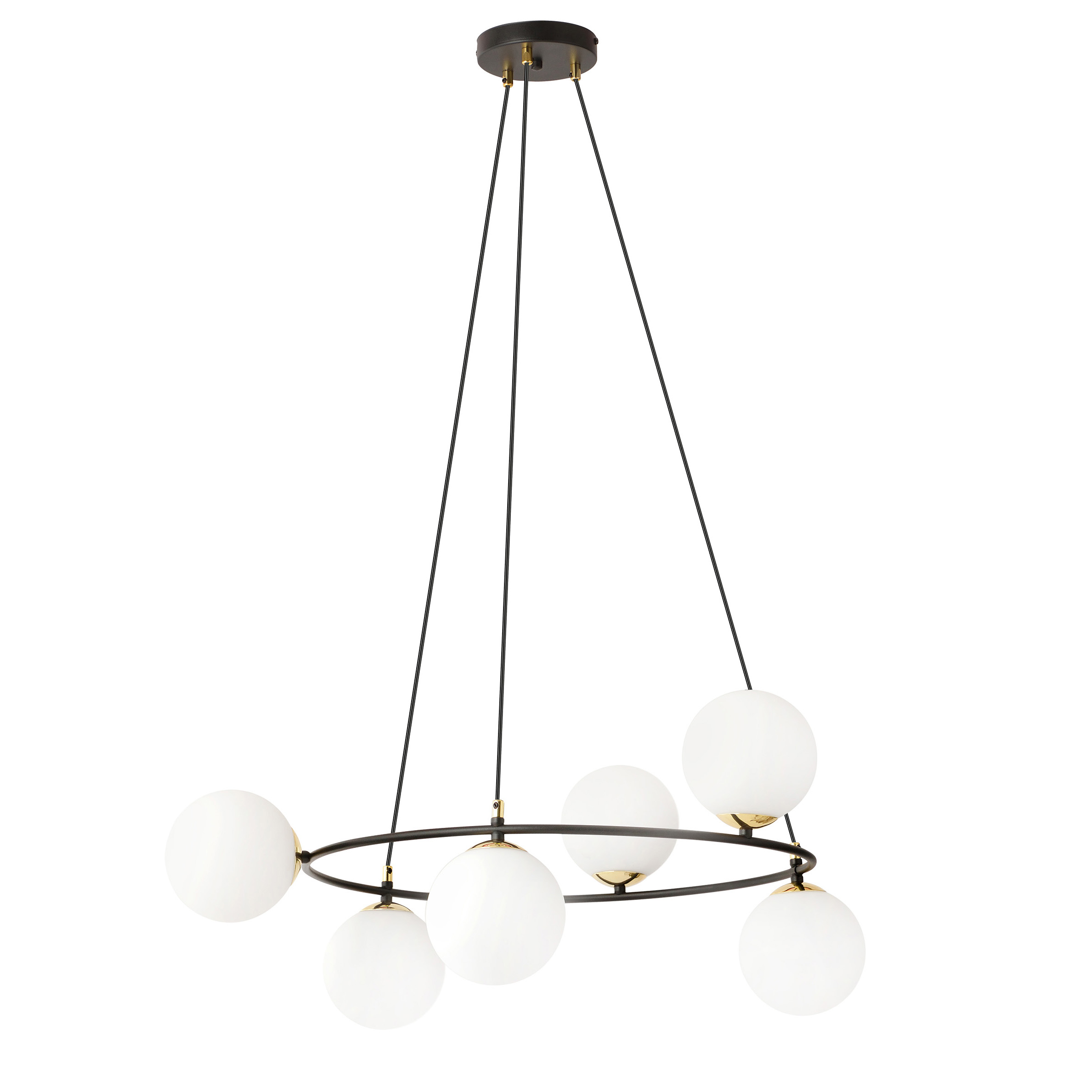 Emibig Azura függőlámpa 6x10 W fekete-arany 1295/6