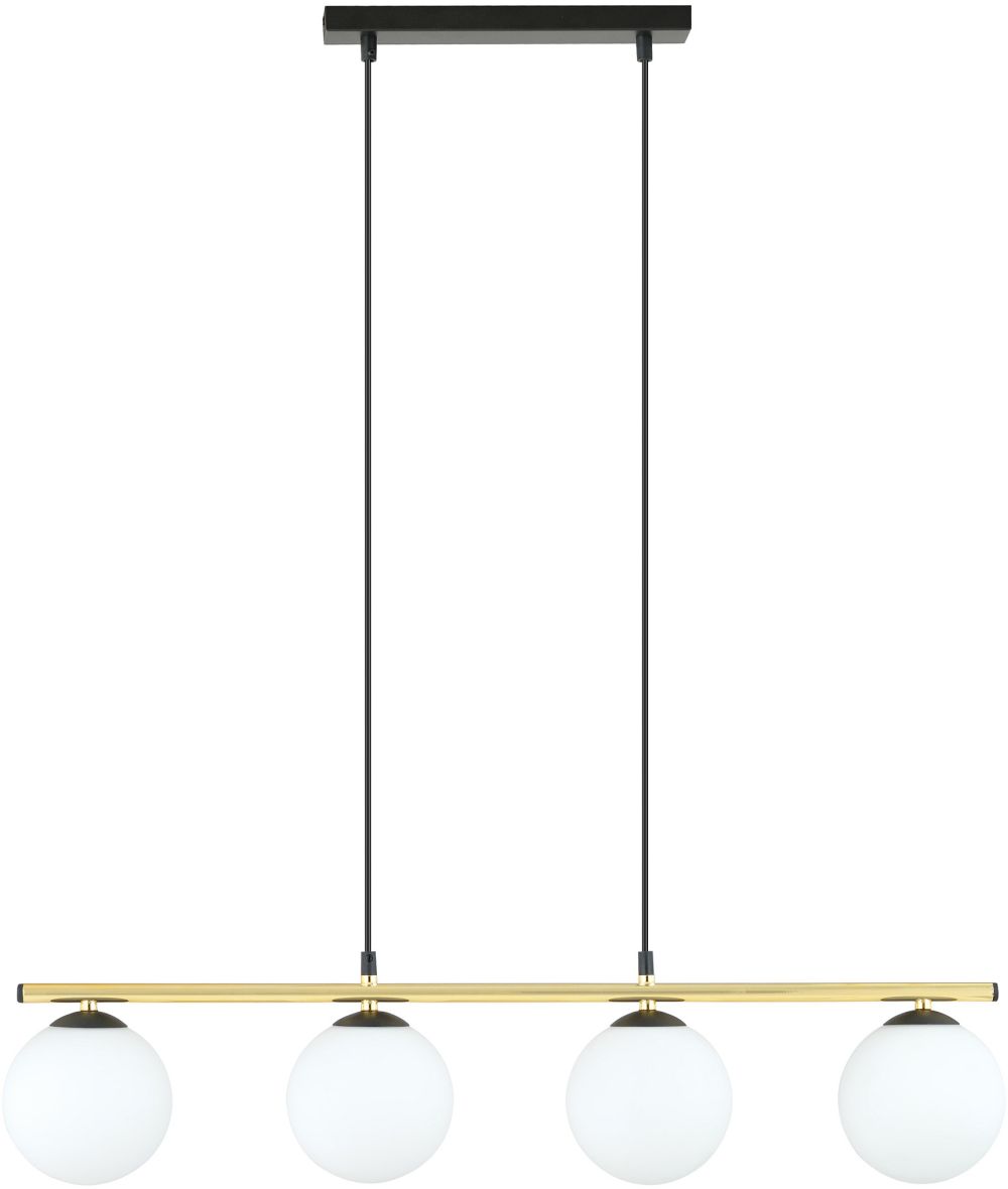 Emibig Allora függőlámpa 4x10 W fekete-tej 1254/4