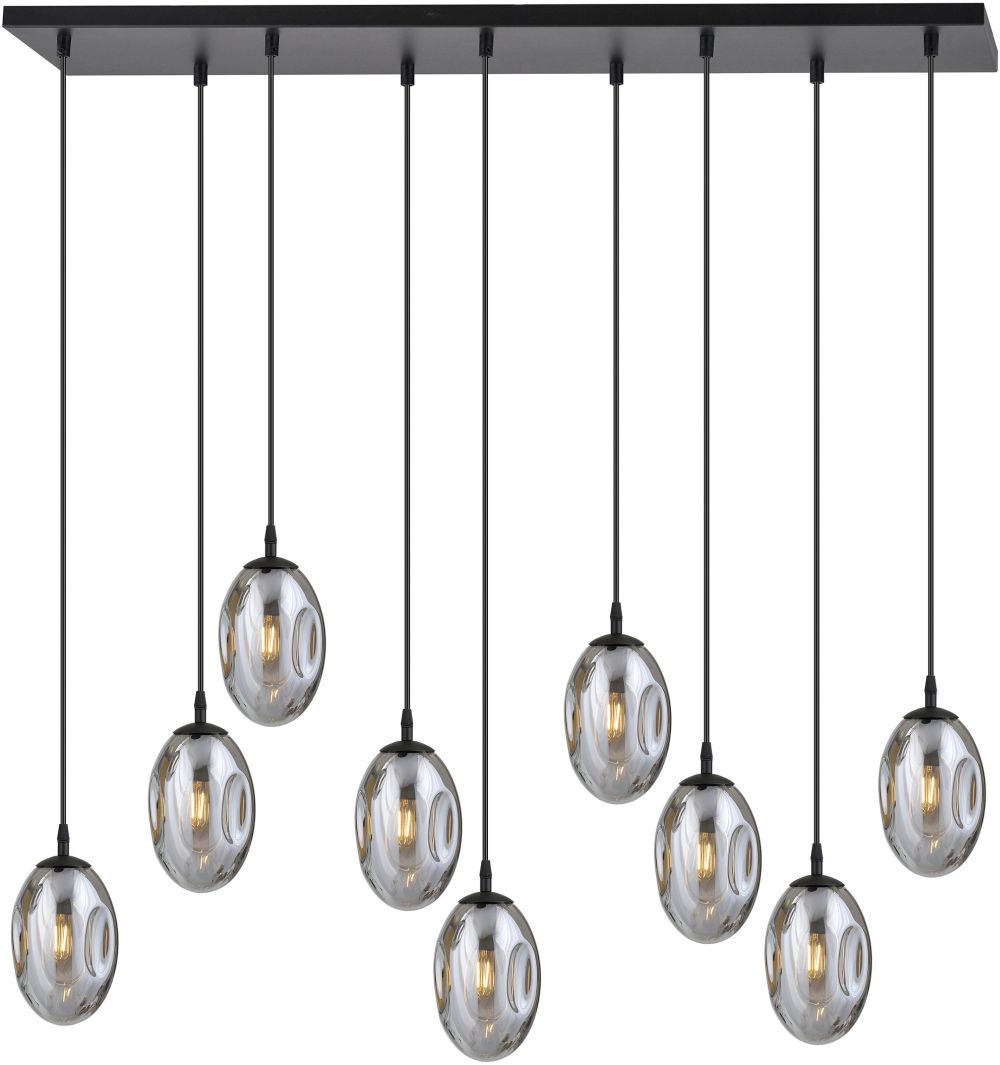 Emibig Astral függőlámpa x10 W fekete-füst színű 1266/9