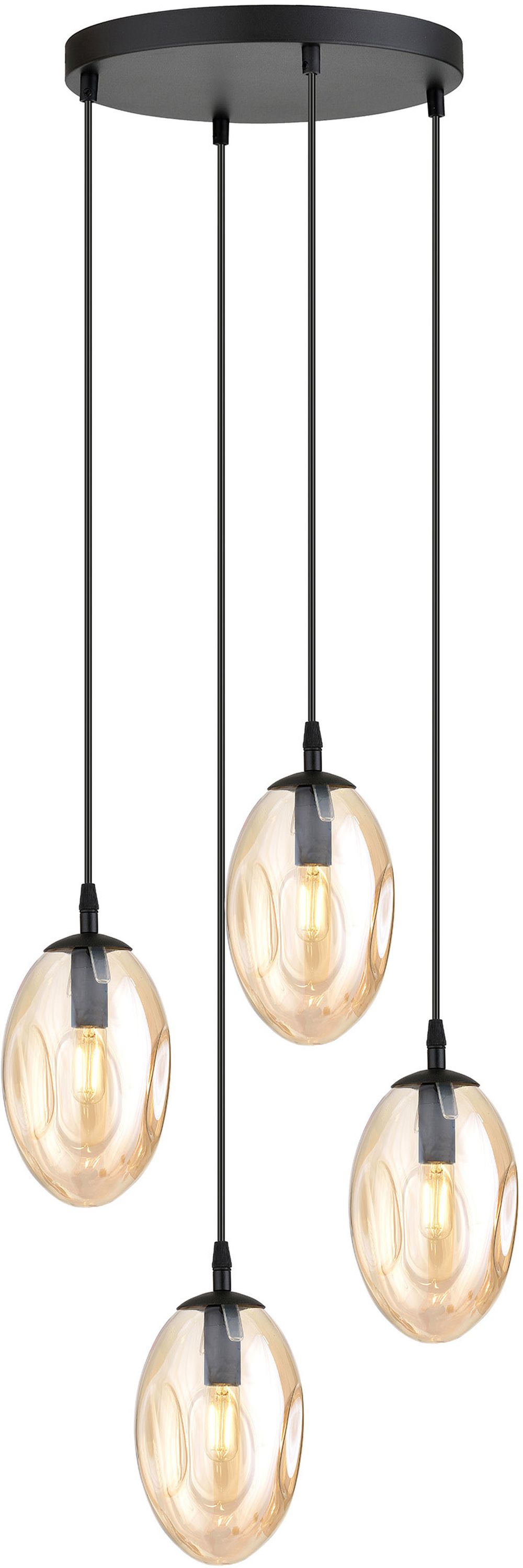 Emibig Astral függőlámpa 4x10 W fekete 1267/4PREM