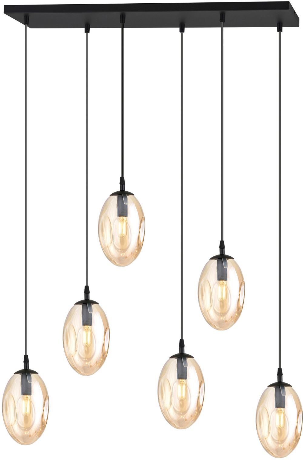 Emibig Astral függőlámpa 6x10 W fekete 1267/6