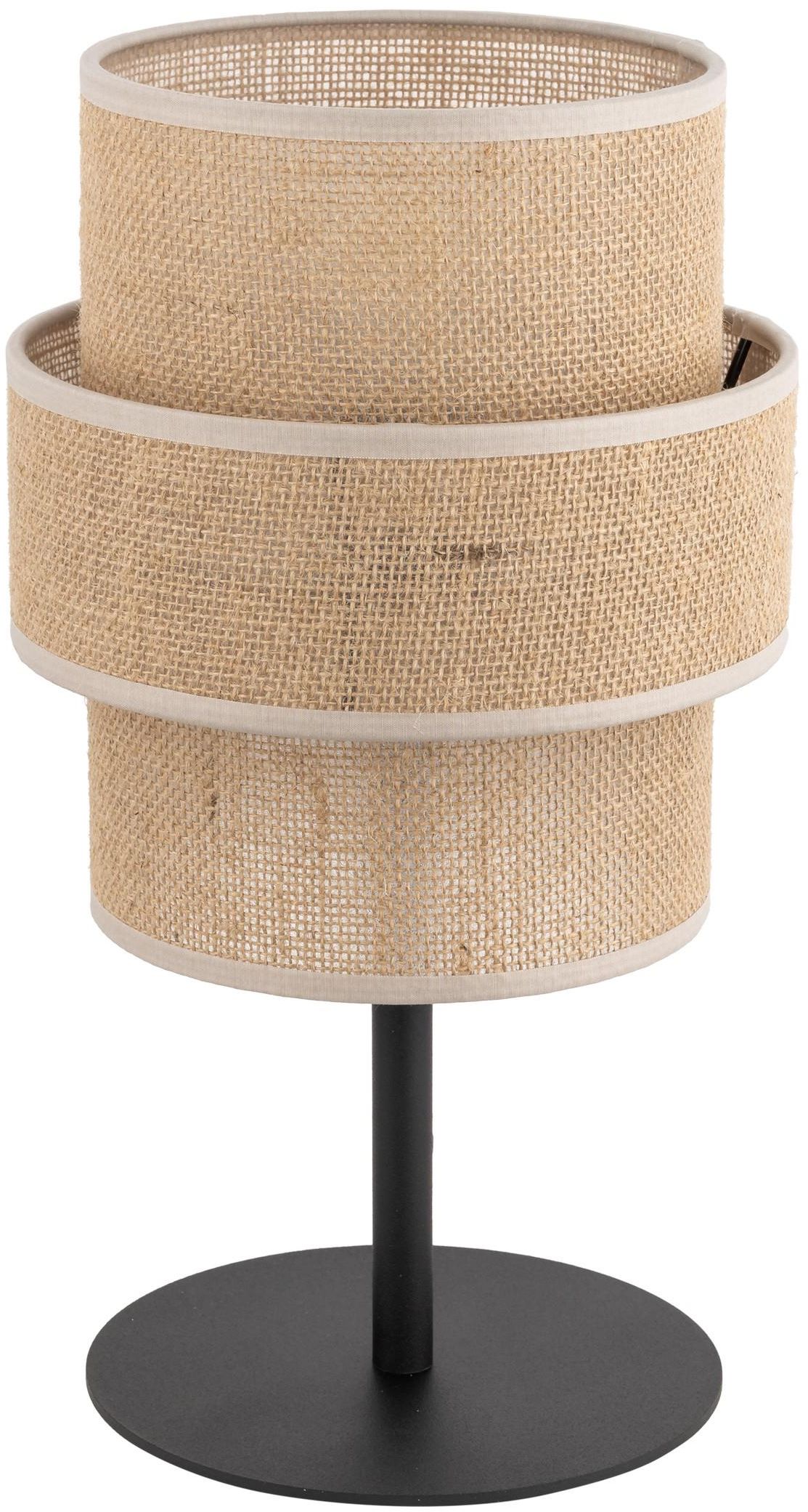 TK Lighting Calisto asztali lámpa 1x15 W fekete-bézs 5404