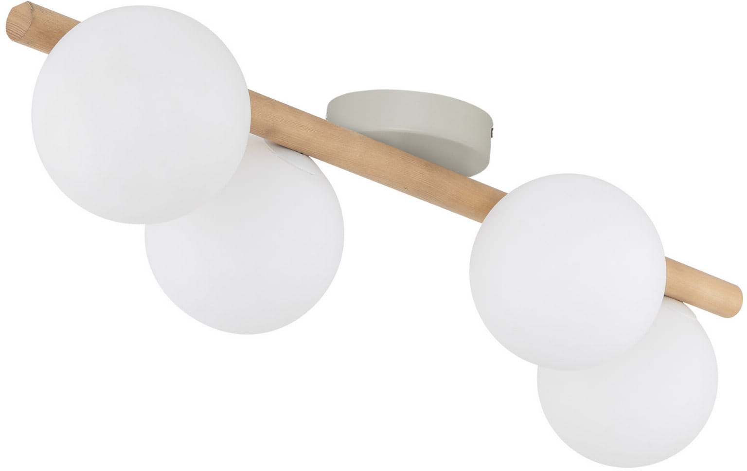 TK Lighting Estera Wood mennyezeti lámpa 4x6 W fehér-fa 5769