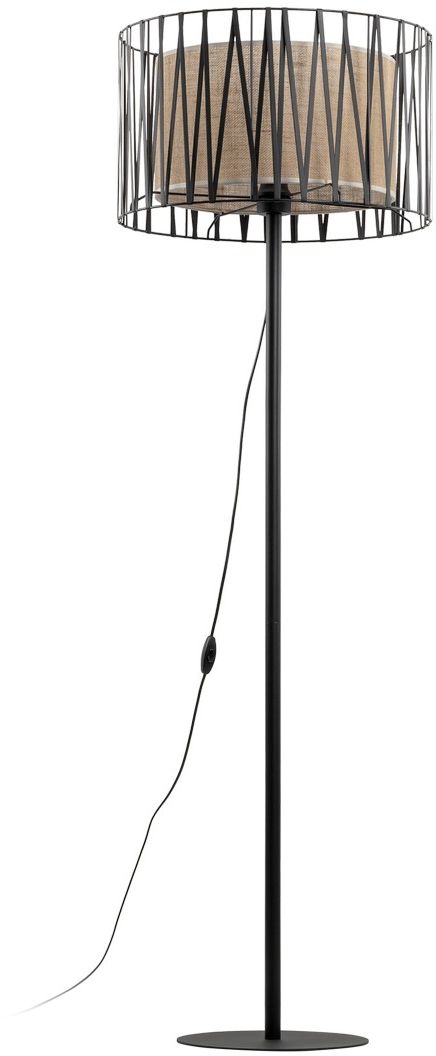 TK Lighting Harmony állólámpa 1x15 W fekete-barna 5890