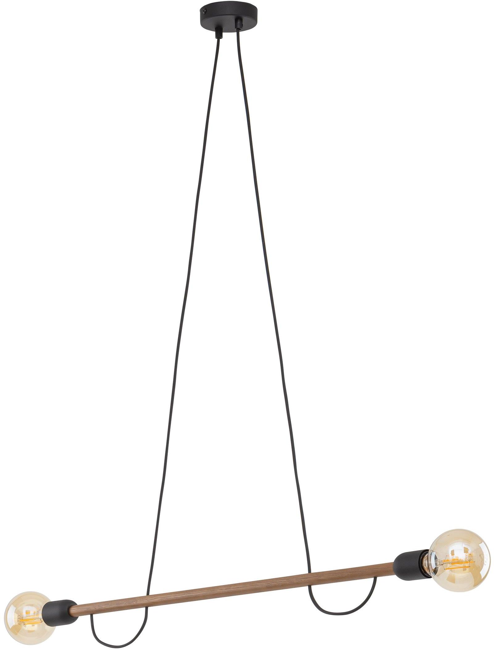 TK Lighting Helix függőlámpa 2x15 W fekete-fa 4948