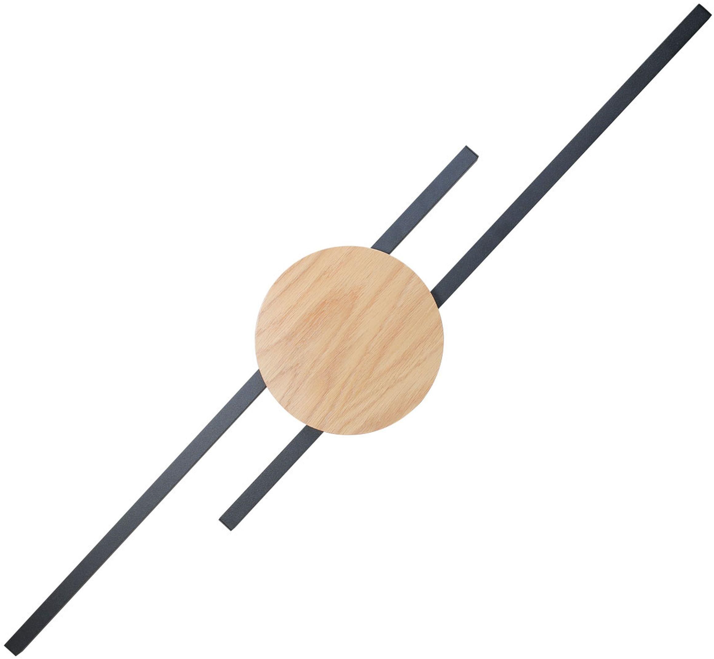 TK Lighting Java oldalfali lámpa 2x24 W fekete-fa 1369