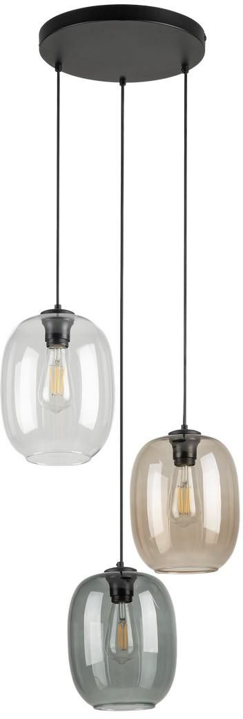 TK Lighting Elio függőlámpa 3x15 W fekete 5973