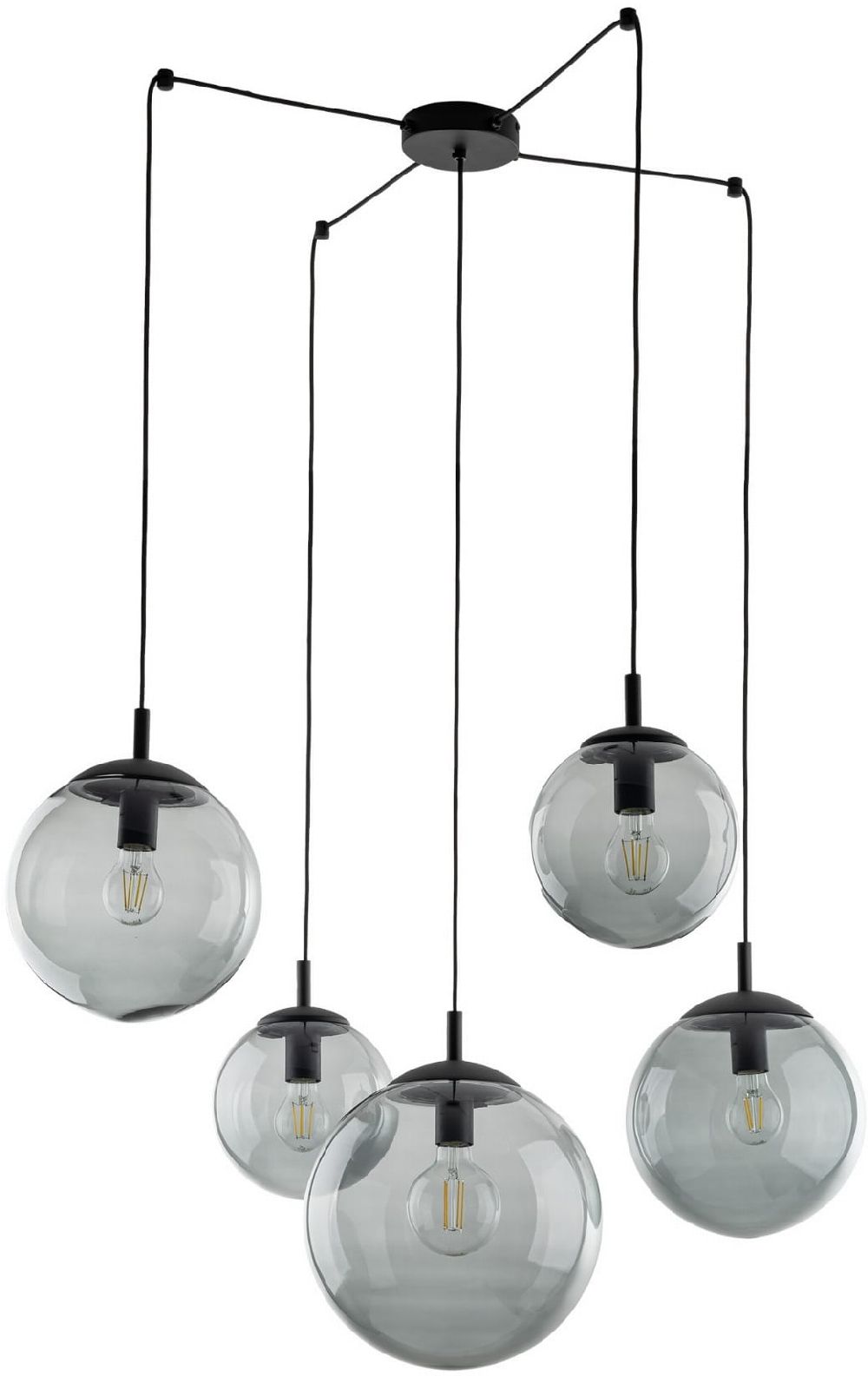 TK Lighting Esme függőlámpa 5x5 W fekete-grafit 5382