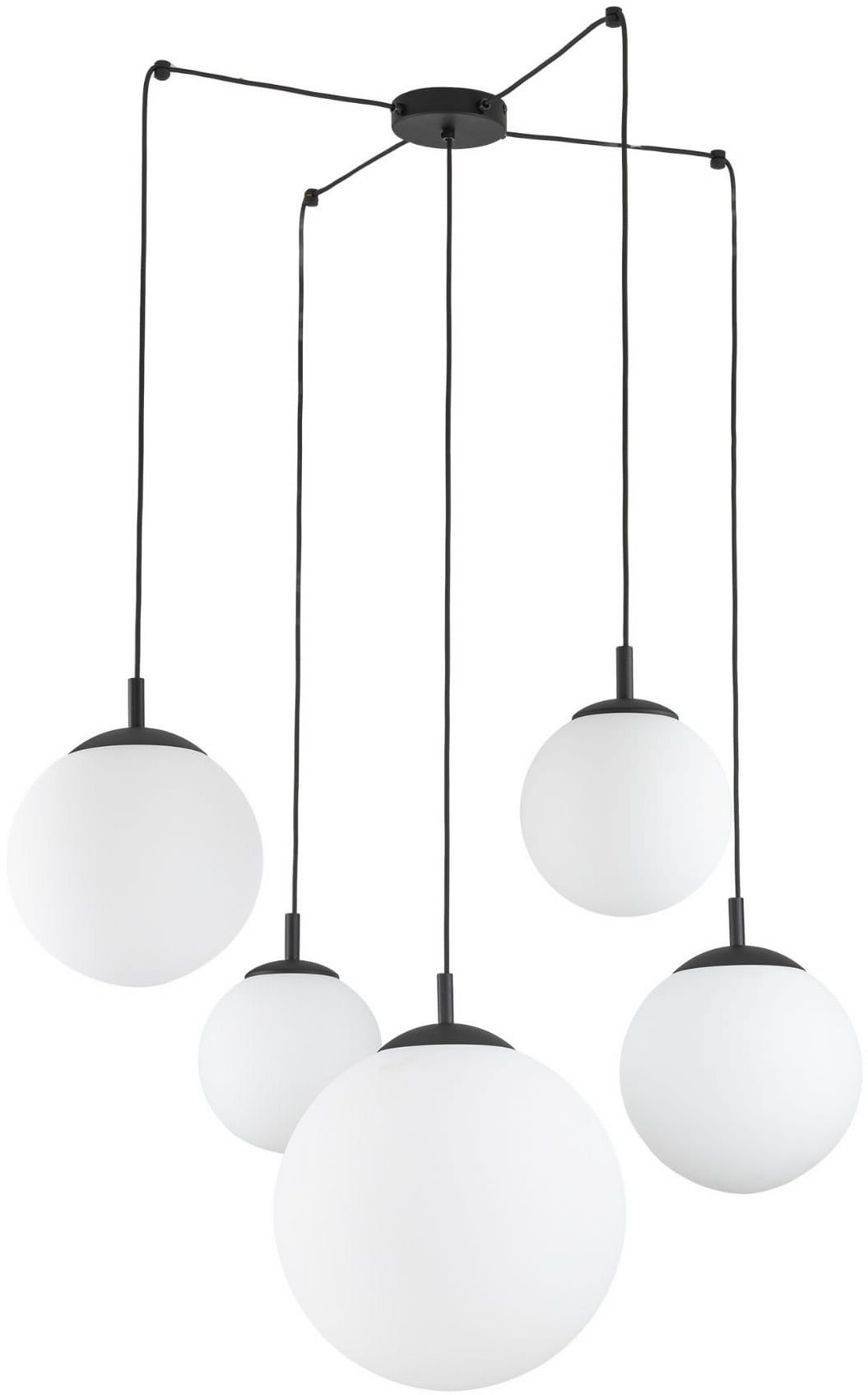 TK Lighting Esme függőlámpa 5x15 W fekete 4791