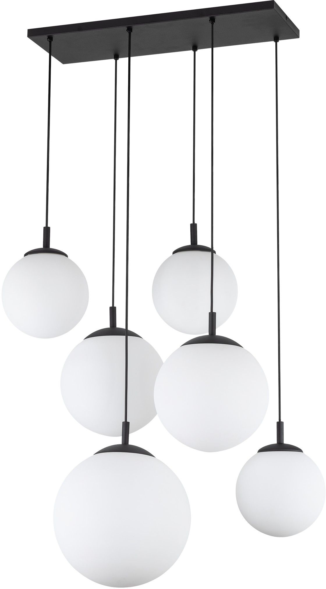 TK Lighting Esme függőlámpa 6x15 W fehér-fekete 4793