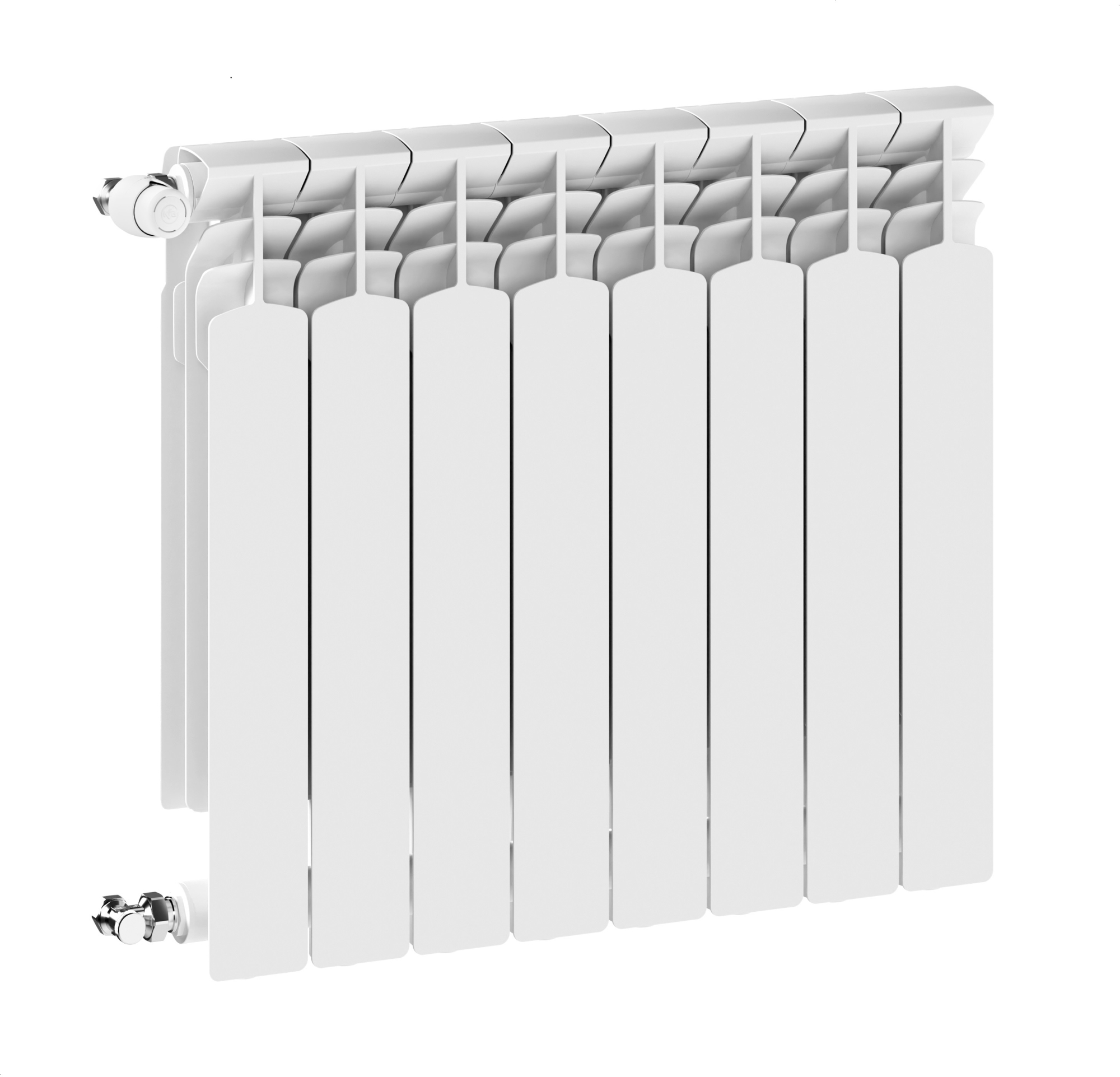KFA Armatura G600F szobai radiátor 67.2x64.4 cm podłączenie oldalsó fehér 772-080-44