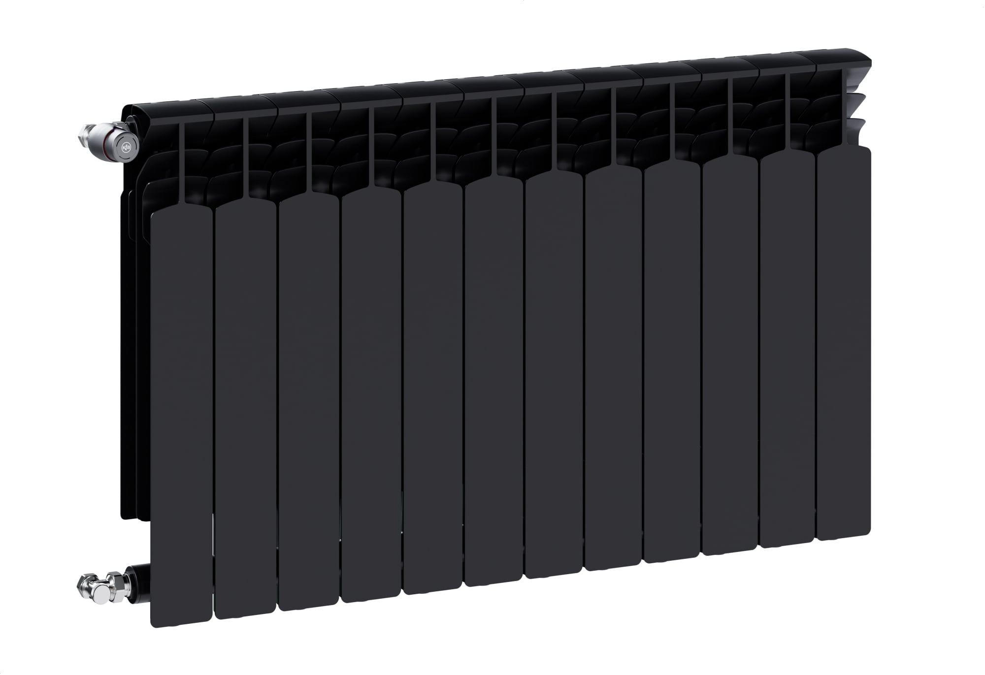 KFA Armatura G600F szobai radiátor 67.2x96.6 cm podłączenie oldalsó fekete 772-120-81
