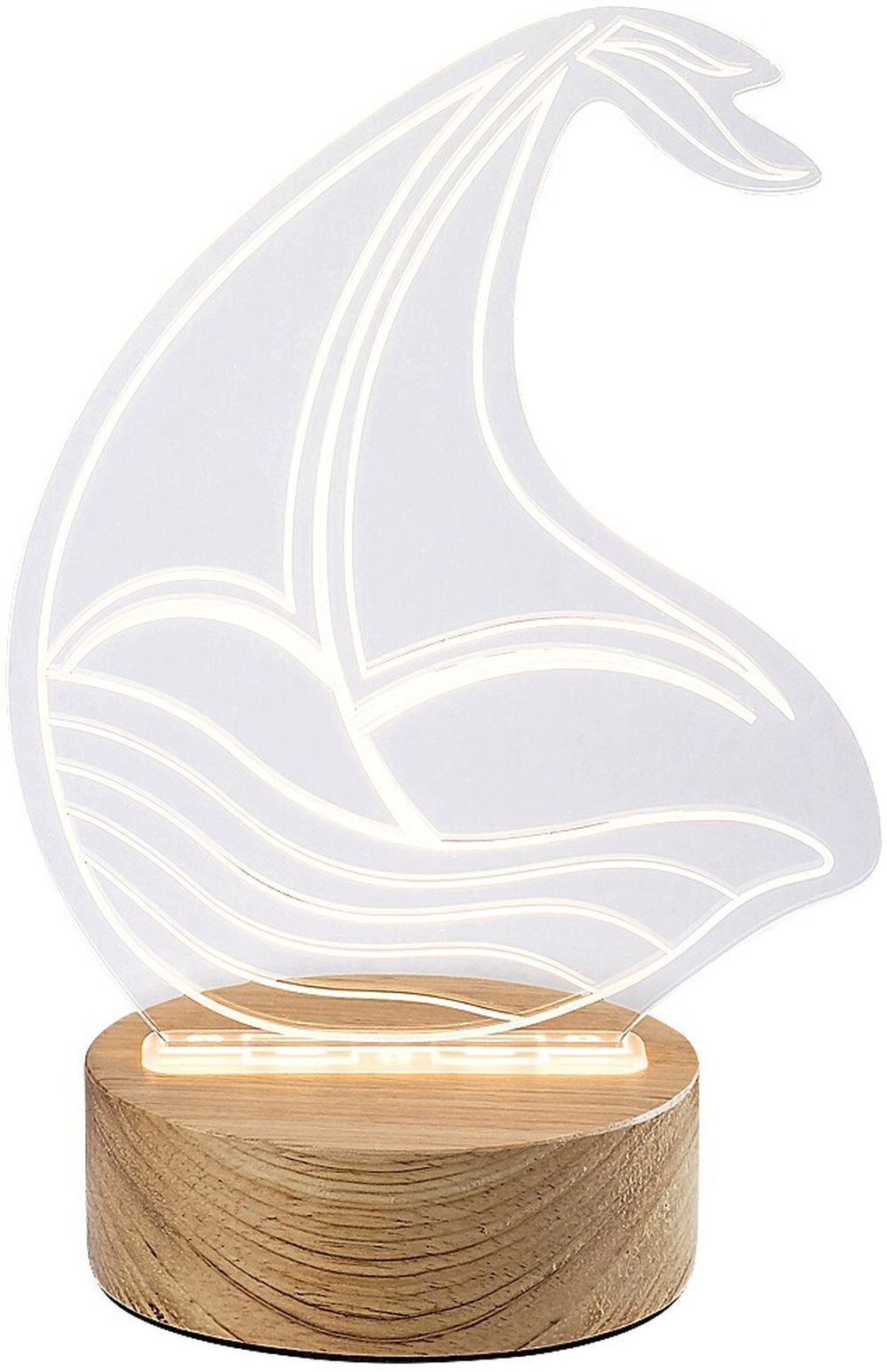 Rabalux Akali asztali lámpa 1x2 W átlátszó-fa 76001