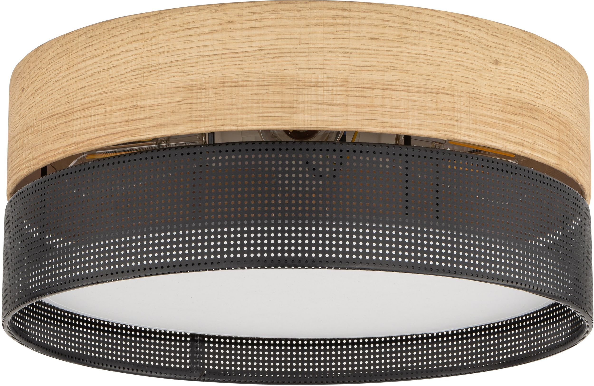 TK Lighting Nicol mennyezeti lámpa 4x15 W fekete-fa 4800