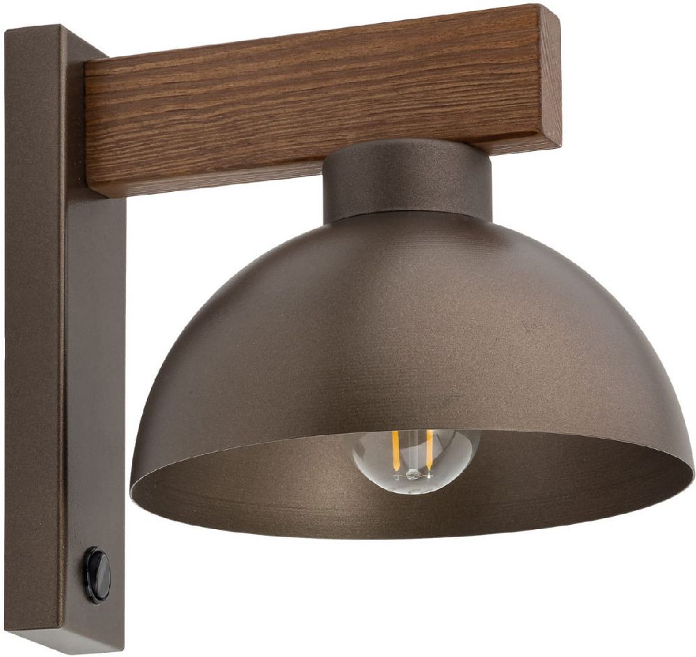 TK Lighting Oslo oldalfali lámpa 1x15 W fa-barna 6279