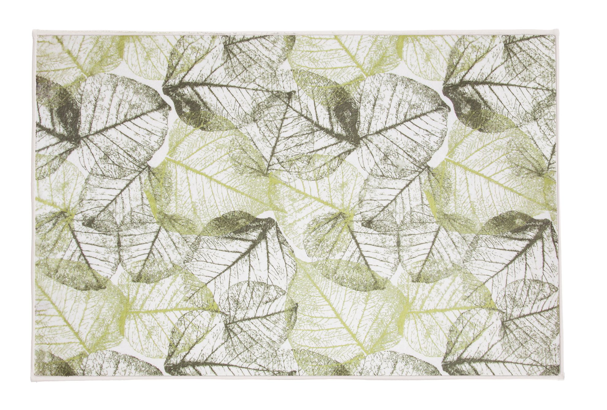 Kleine Wolke Selva fürdőszoba szőnyeg 60x50 cm négyszögletes fehér-zöld 9190612433