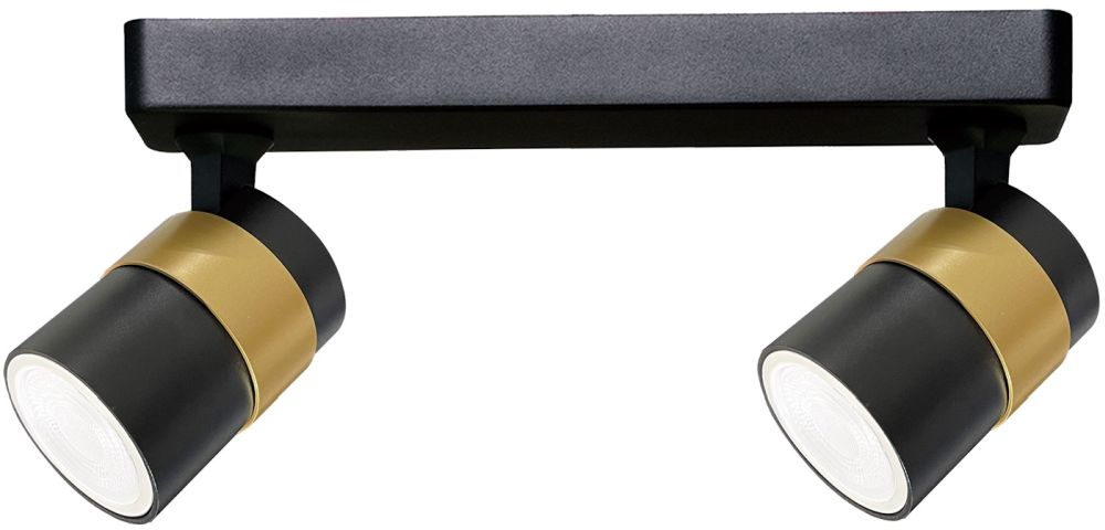 Light Prestige Anillo mennyezeti lámpa 2x50 W fekete-arany LP-770/2WBK