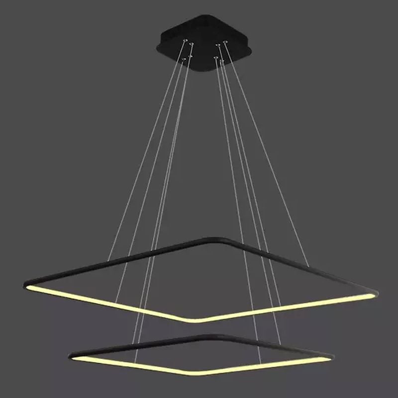 Altavola Design Ledowe Kwadraty függőlámpa 2x75 W fekete LA077/P_60_in_3k_black