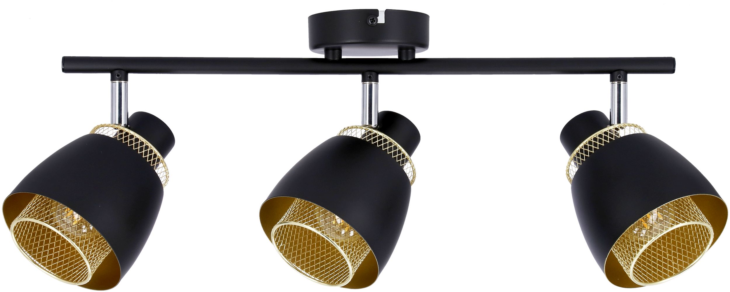 Candellux Aleksandria mennyezeti lámpa 3x40 W fekete-arany 93-13767