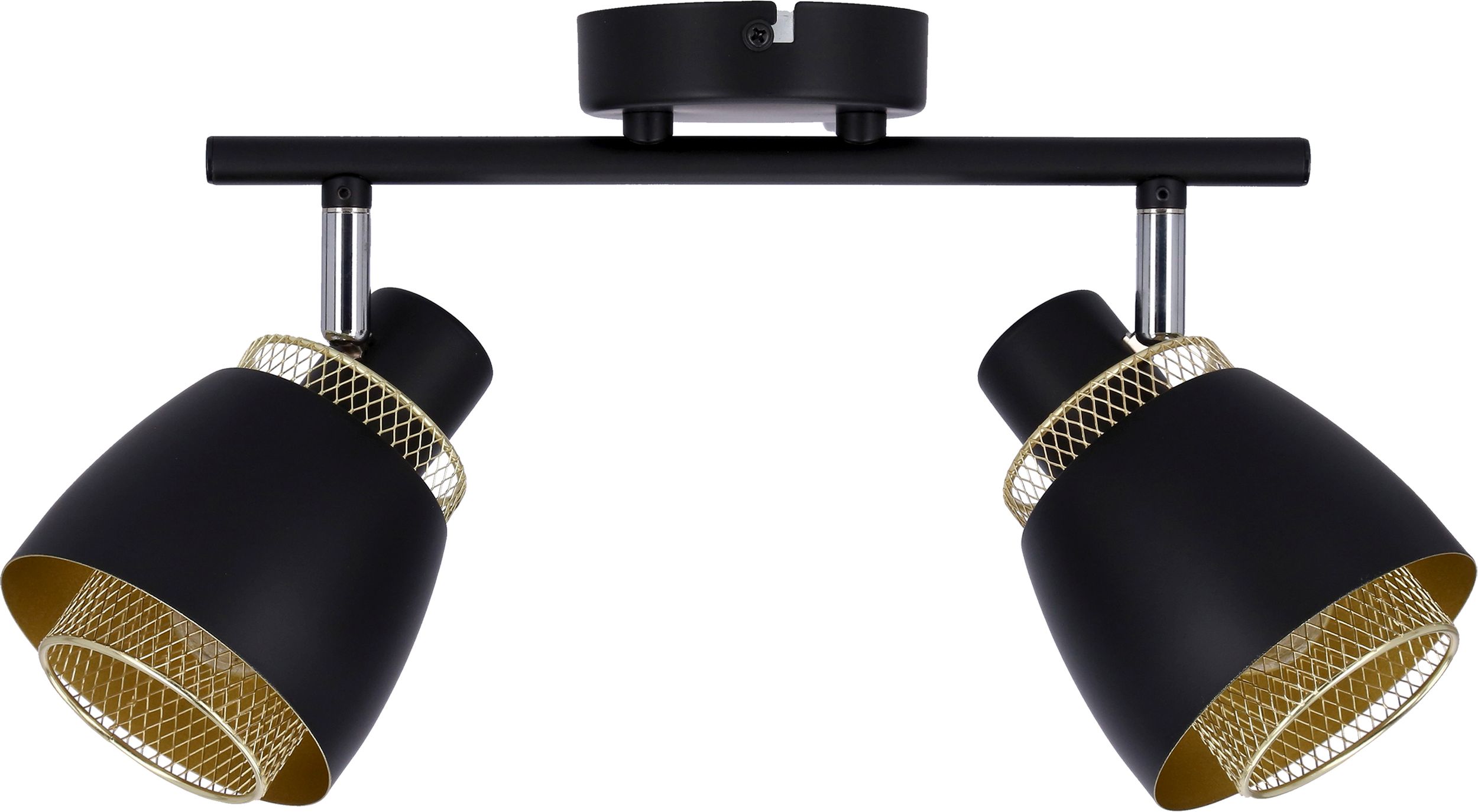 Candellux Aleksandria mennyezeti lámpa 2x40 W fekete-arany 92-13743