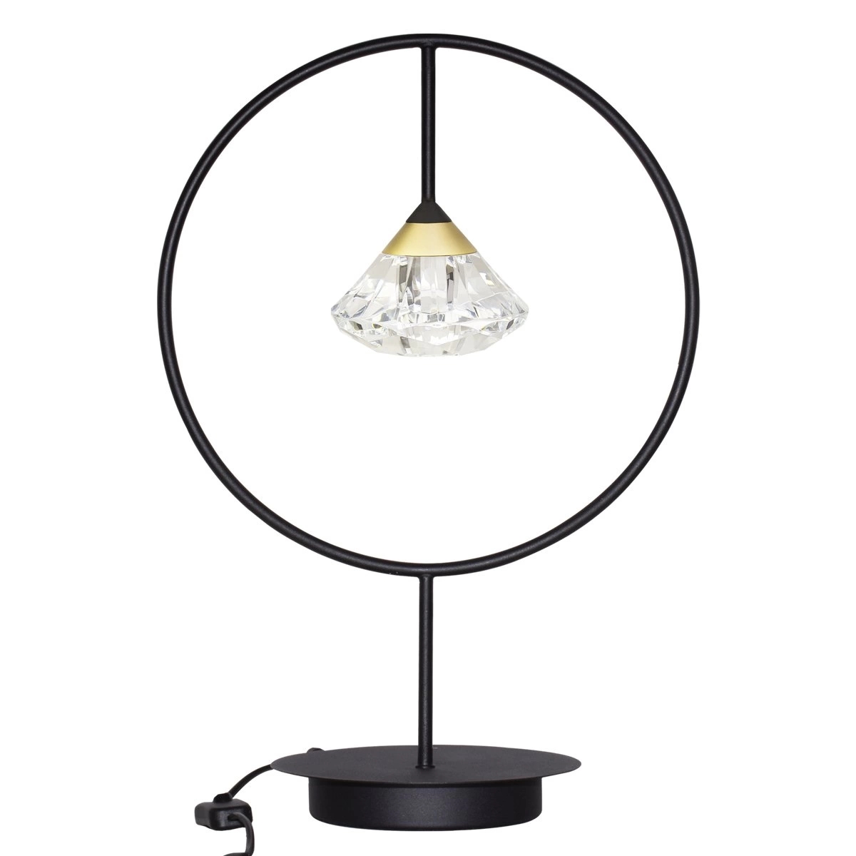 Altavola Design Tiffany asztali lámpa 1x3 W fekete-átlátszó-arany LA059/T_black