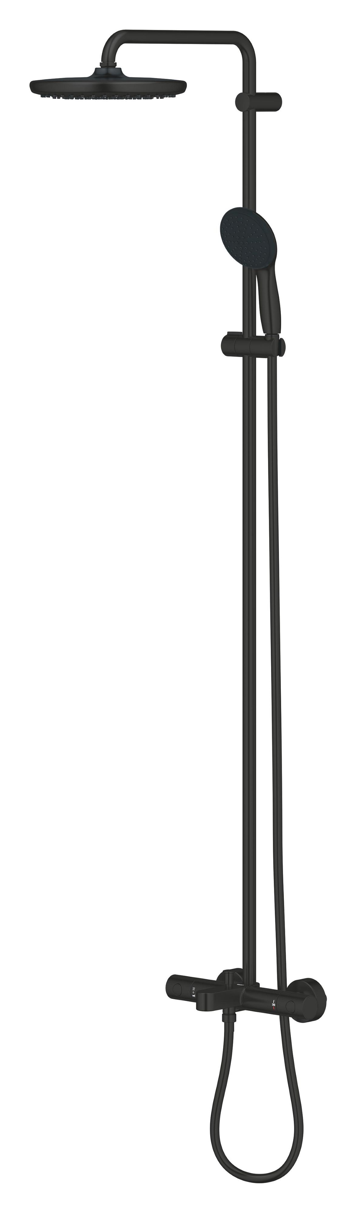 Grohe Vitalio Start System zuhany készlet fal termosztáttal trópusi zuhany opcióval fekete 269882431