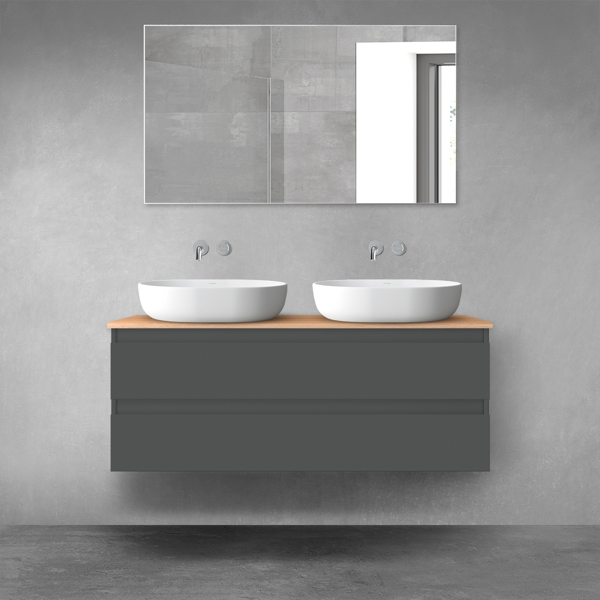 Készlet szekrény Oltens Vernal 60019400, szekrény feletti pult Oltens Vernal 63007060