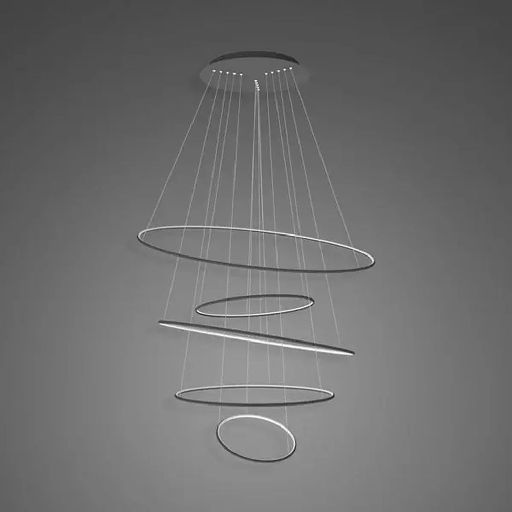 Altavola Design Ledowe Okręgi függőlámpa 5x151 W fekete LA085/P_120_in_4k_black