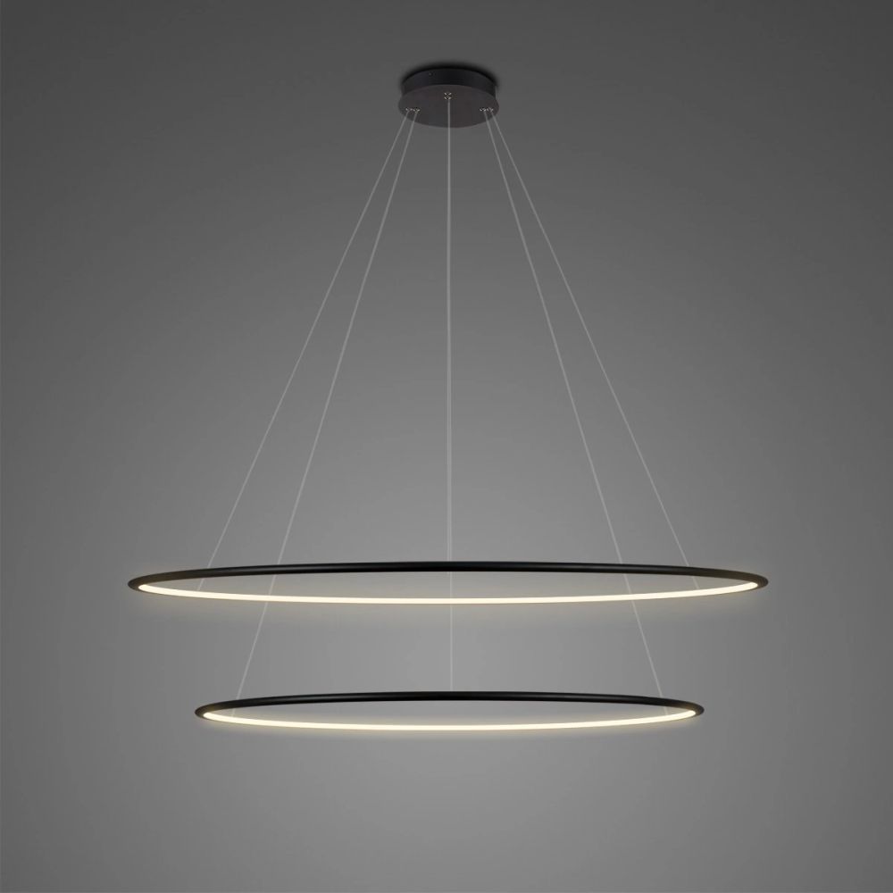 Altavola Design Ledowe Okręgi függőlámpa 2x68 W fekete LA074/P_100_in_3k_black