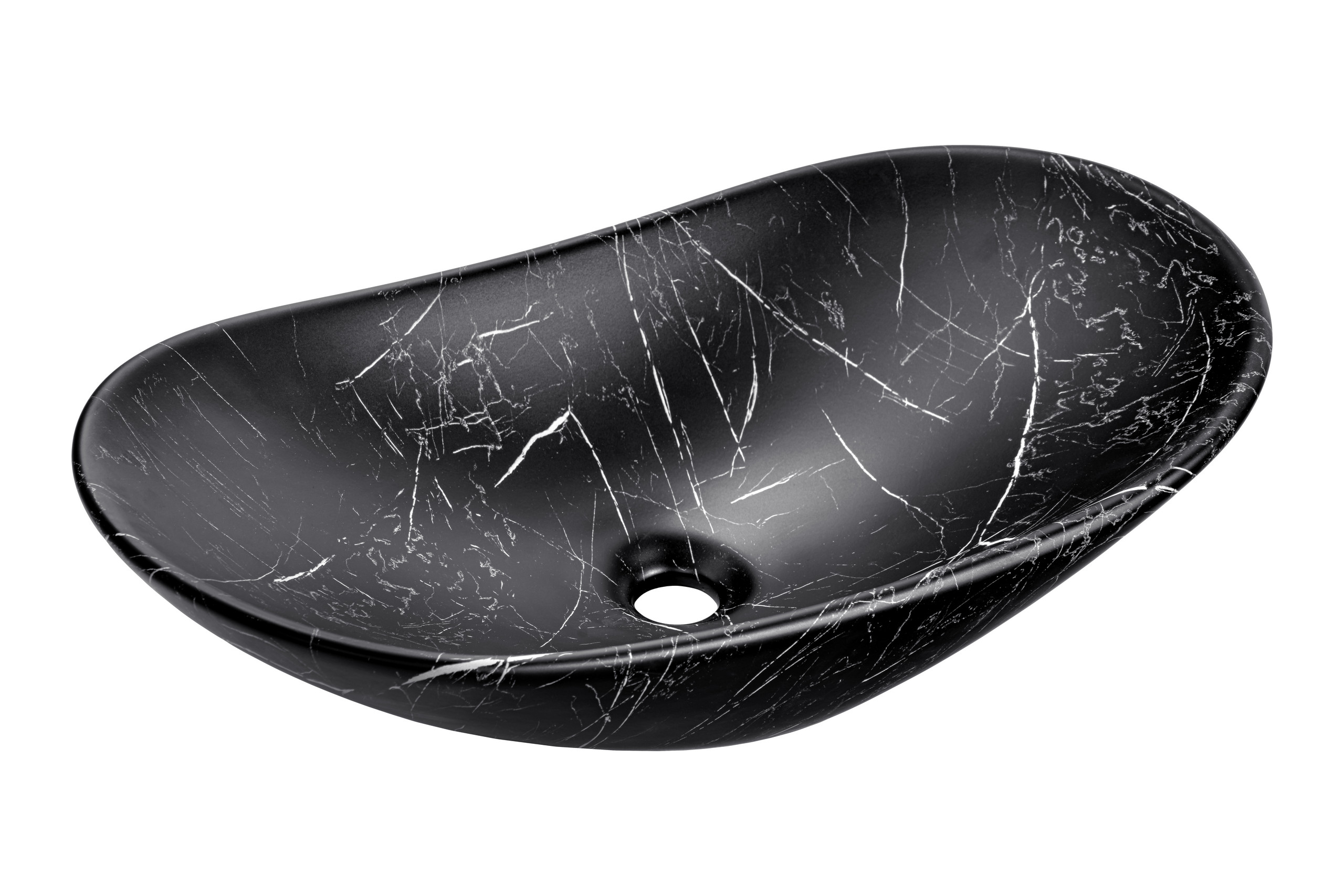 Comad Lena mosdótál 61.5x36 cm ovális mosdótálak fekete UN-LENA-MB2