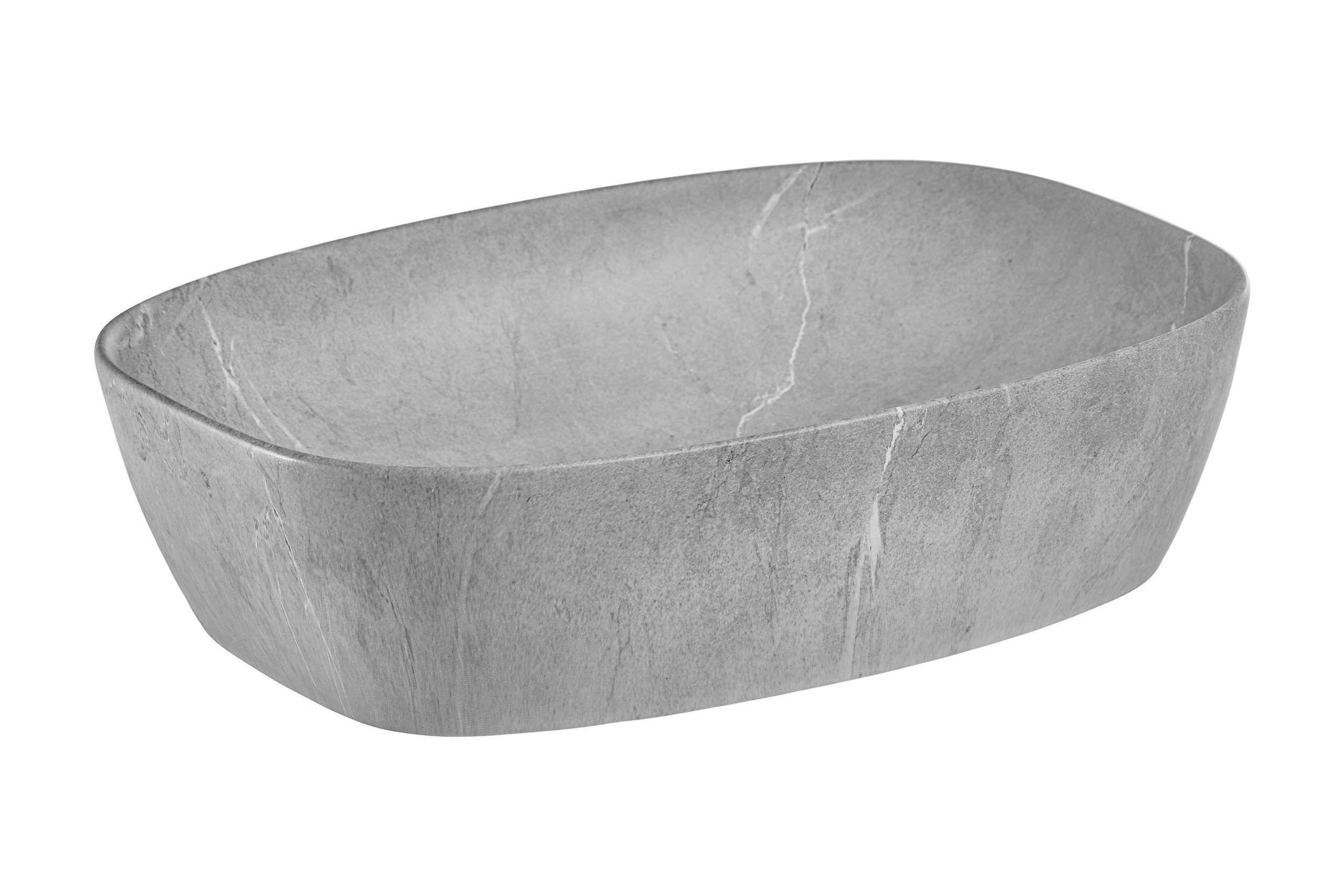 Comad Anna mosdótál 50x39 cm ovális mosdótálak szürke/kő UN-ANNA-MH1