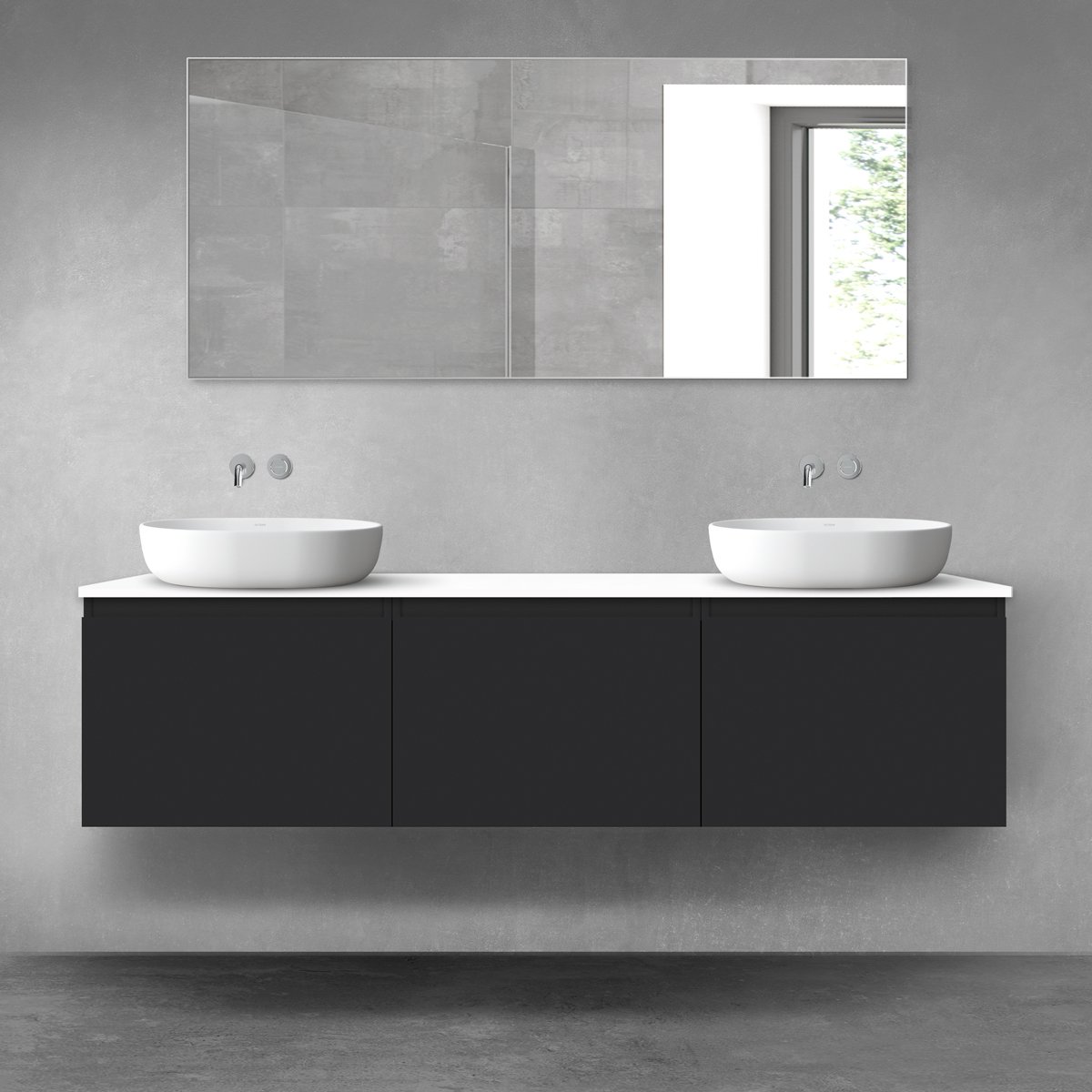 Készlet szekrény Oltens Vernal 60013700, szekrény feletti pult Oltens Vernal 63009300