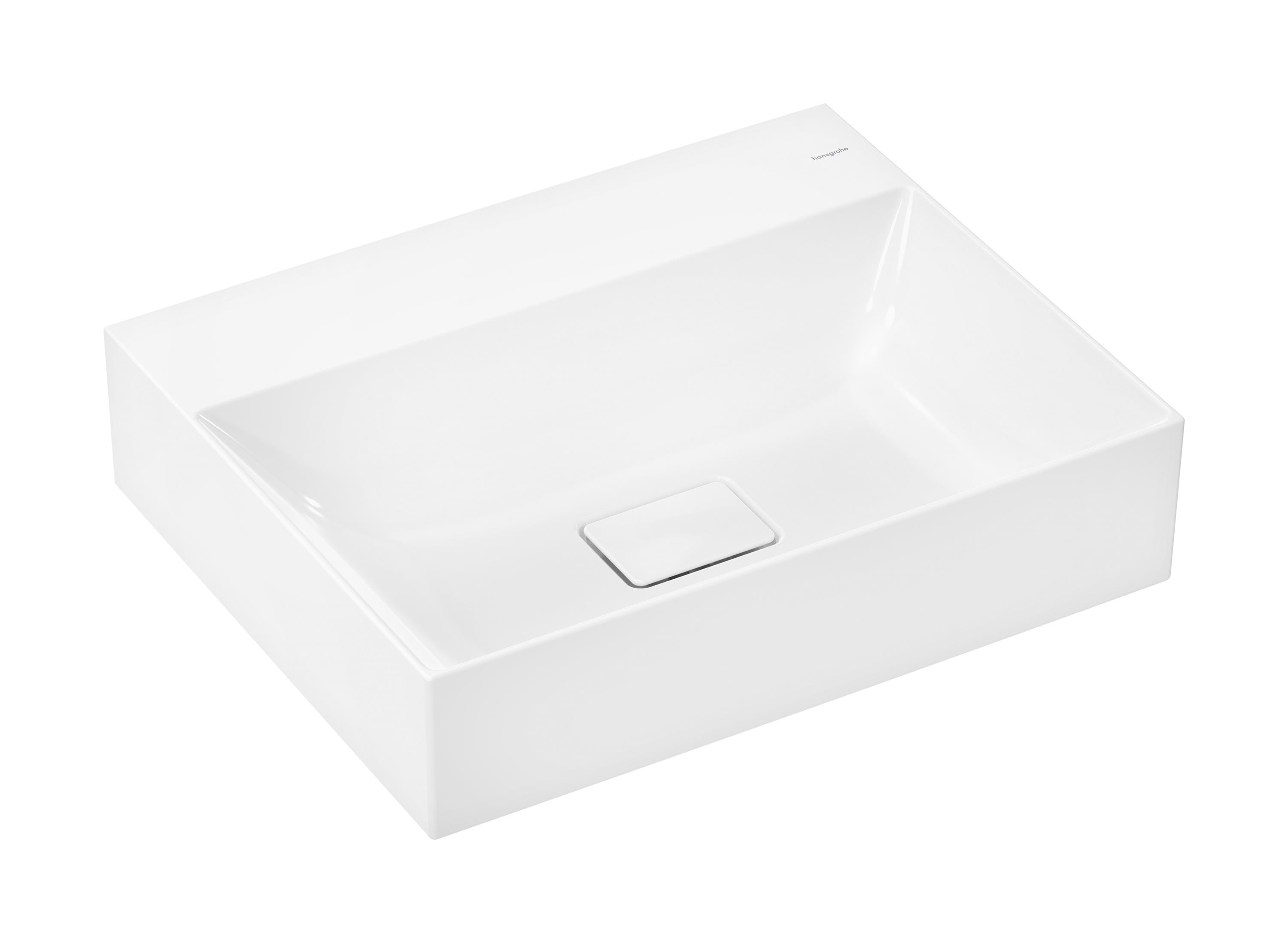 Hansgrohe Xevolos E mosdótál 60x48 cm négyszögletes mosdótálak fehér 61095450