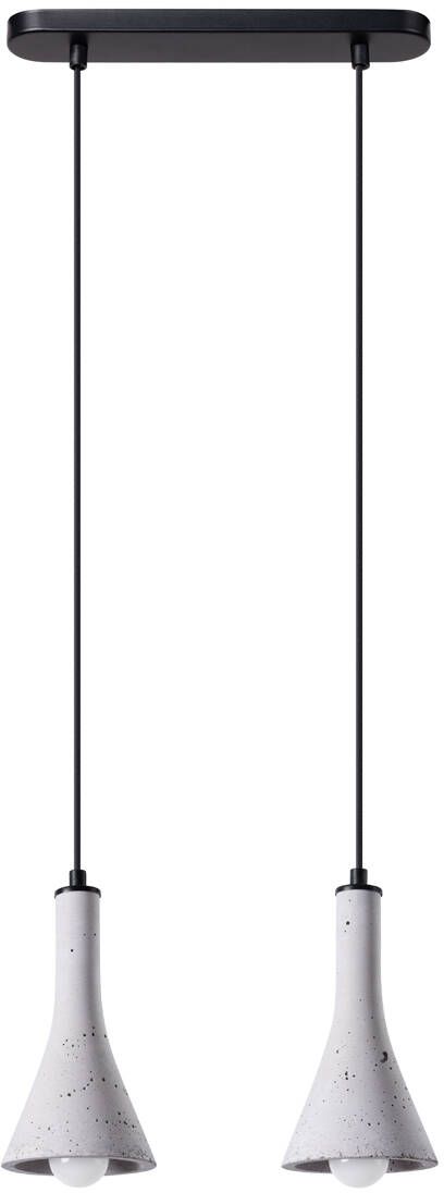 Sollux Lighting Rea függőlámpa 2x12 W fekete-szürke/hamvas SL.1224